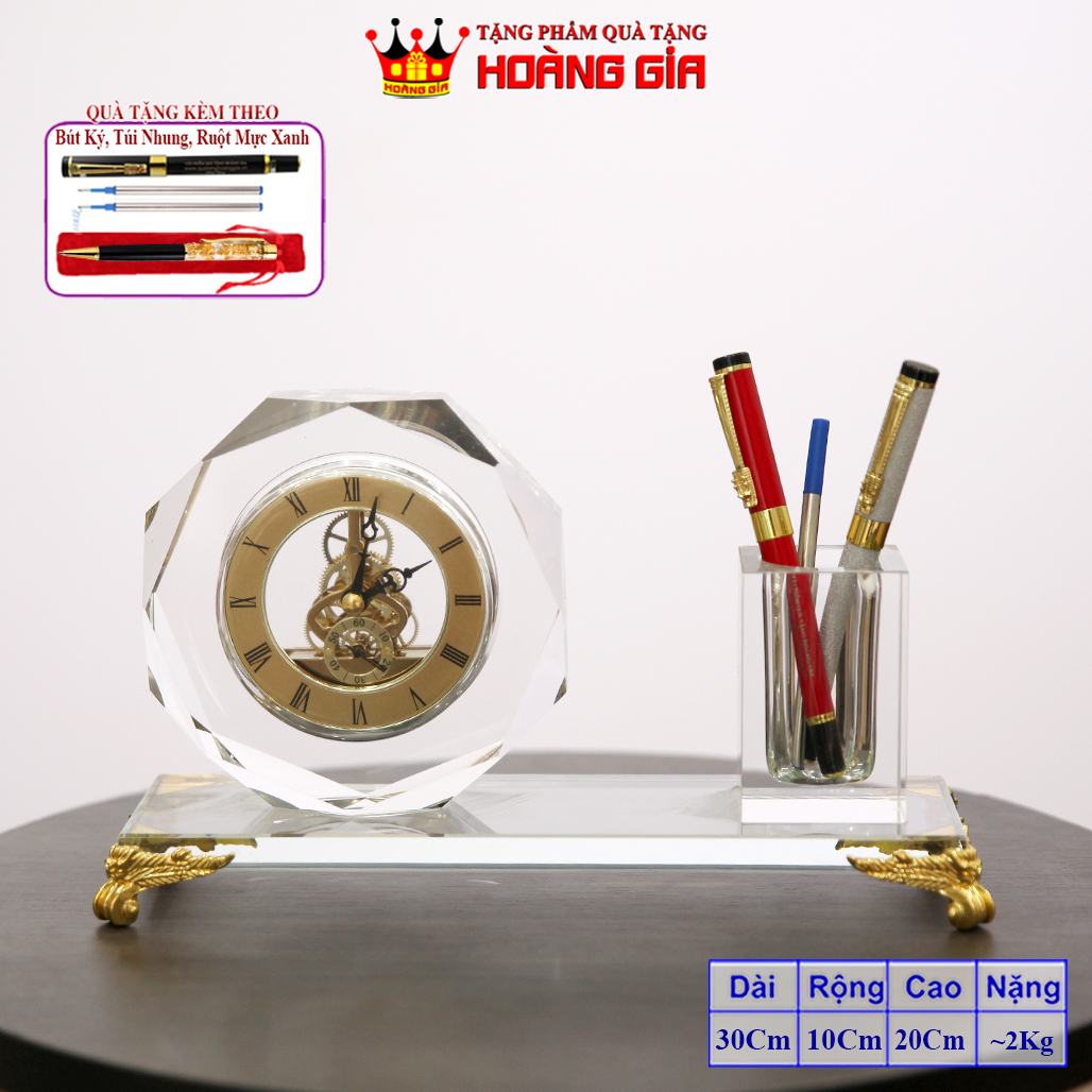 Đồng Hồ Pha Lê Ngựa Như Ý - Quà Tặng Sếp