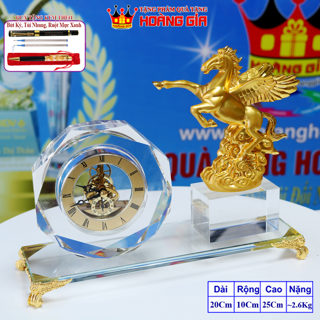 Đồng Hồ Pha Lê Ngựa Thiên Thần