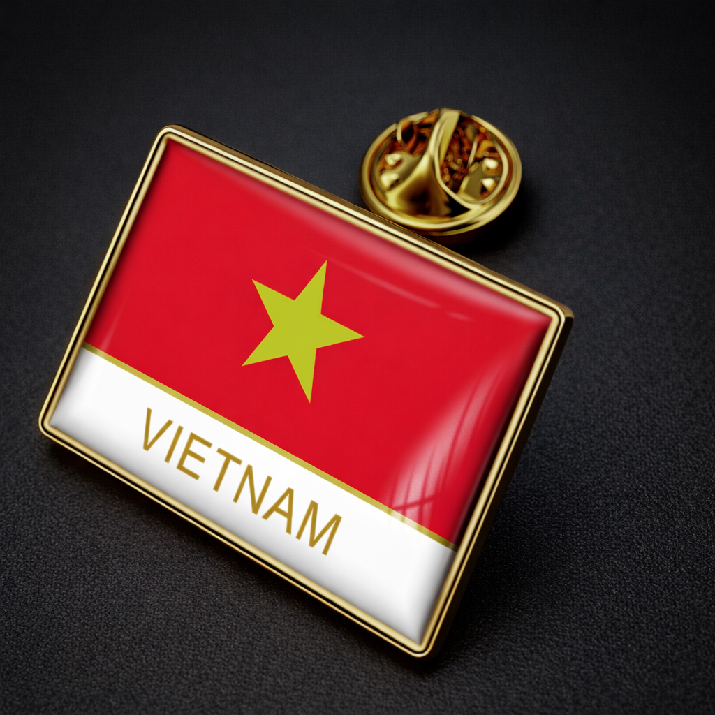 Huy Hiệu Cái Áo Hình Là Cờ Việt Nam QĐH 106