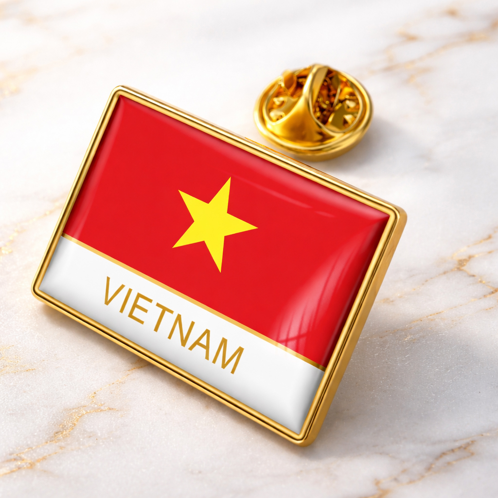 Huy Hiệu Cái Áo Hình Là Cờ Việt Nam QĐH 106