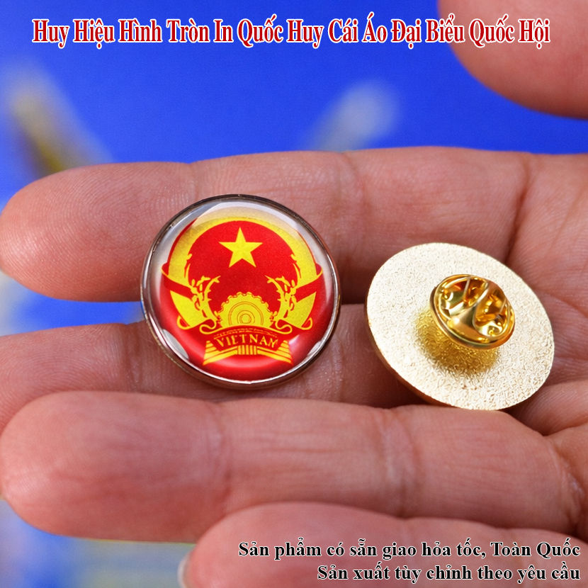 Huy Hiệu Quốc Huy Cài Áo Đại Biểu Quốc Hội QĐH 105
