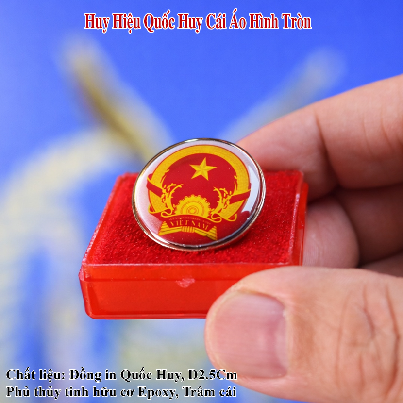 Huy Hiệu Quốc Huy Cài Áo Đại Biểu Quốc Hội QĐH 105