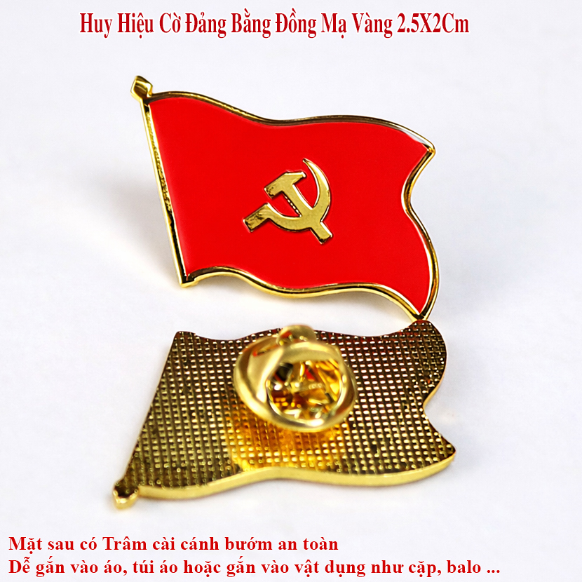 Huy Hiệu Cờ Đảng Cái Áo QĐH 109