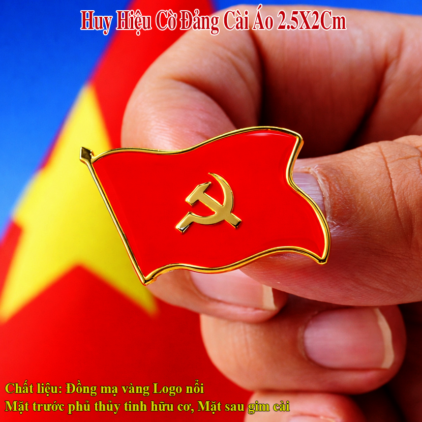 Huy Hiệu Cờ Đảng Cái Áo QĐH 109