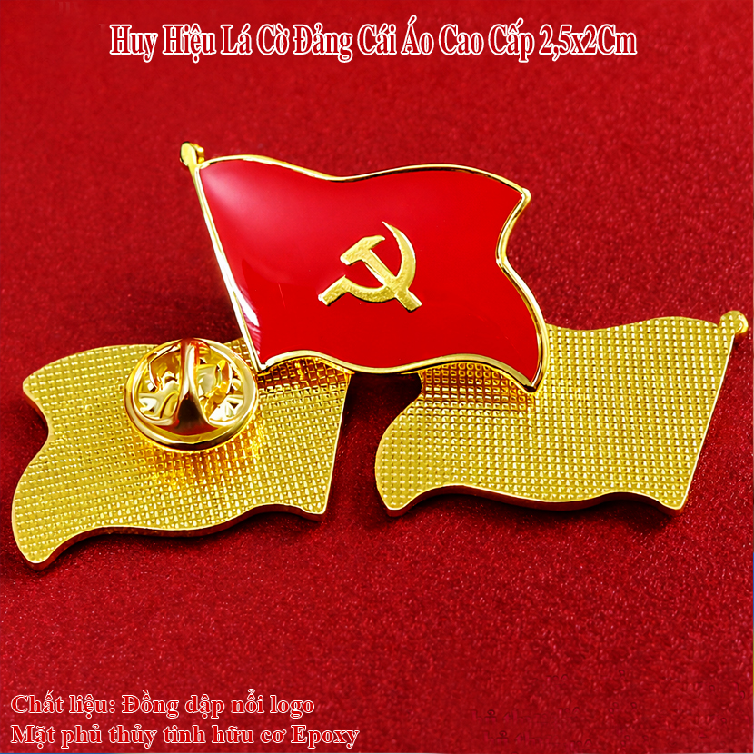 Huy Hiệu Cờ Đảng Cái Áo QĐH 109