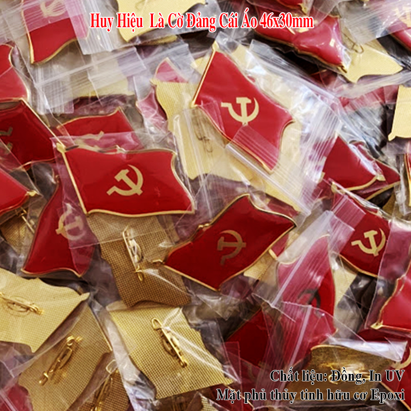 Huy Hiệu Lá Cờ Đảng Cài Áo QĐH 112