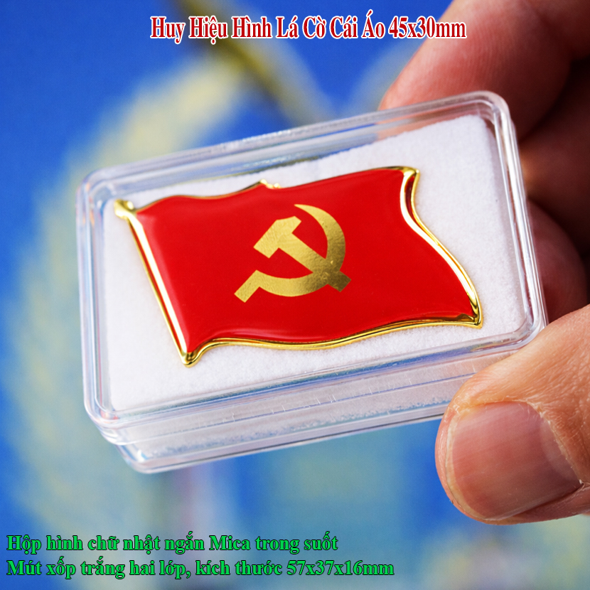 Huy Hiệu Lá Cờ Đảng Cài Áo QĐH 112