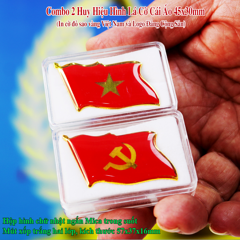 Huy Hiệu Lá Cờ Đảng Cài Áo QĐH 112