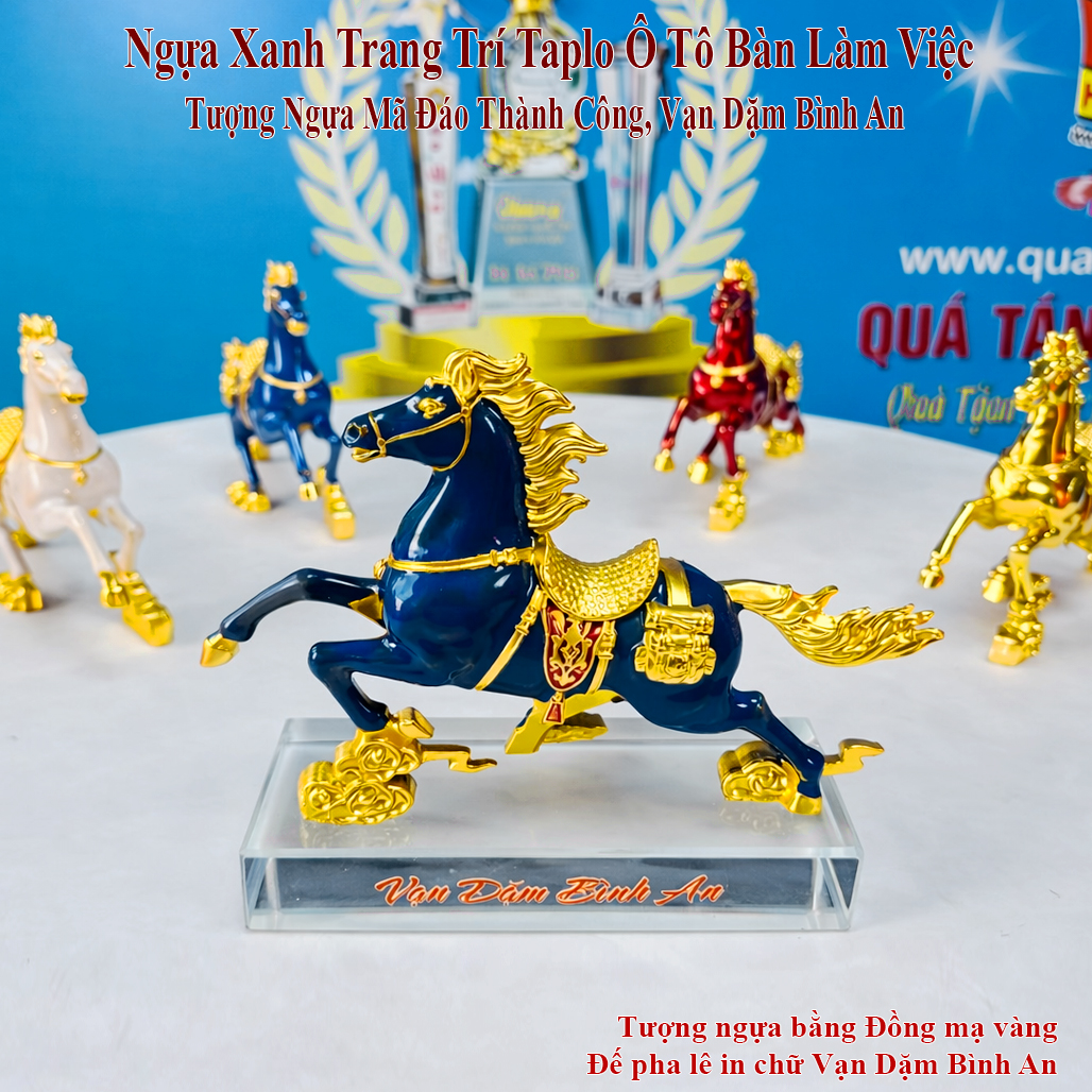 Ngựa Ngũ Hành Trang Trí Taplo Ô Tô Bàn Làm Việc, để ô tô, decor MĐ 57