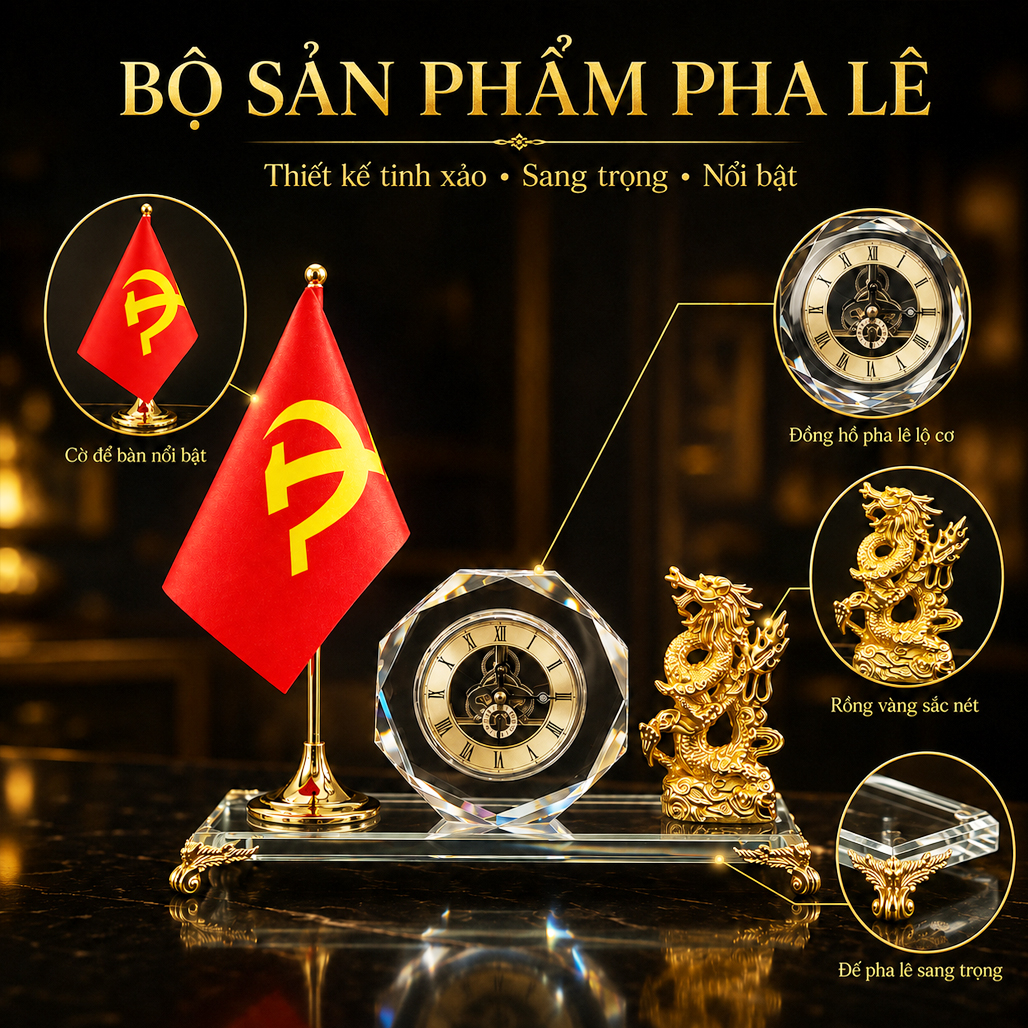Đồng Hồ Pha Lê Ngựa Như Ý