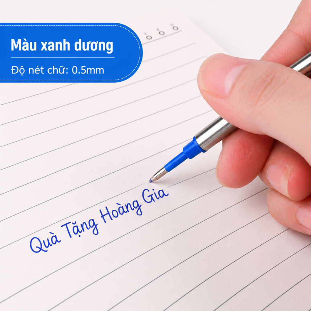 Ruột Bút Bi Ngòi 0.5mm Màu Xanh Mực Gel BQT 34A