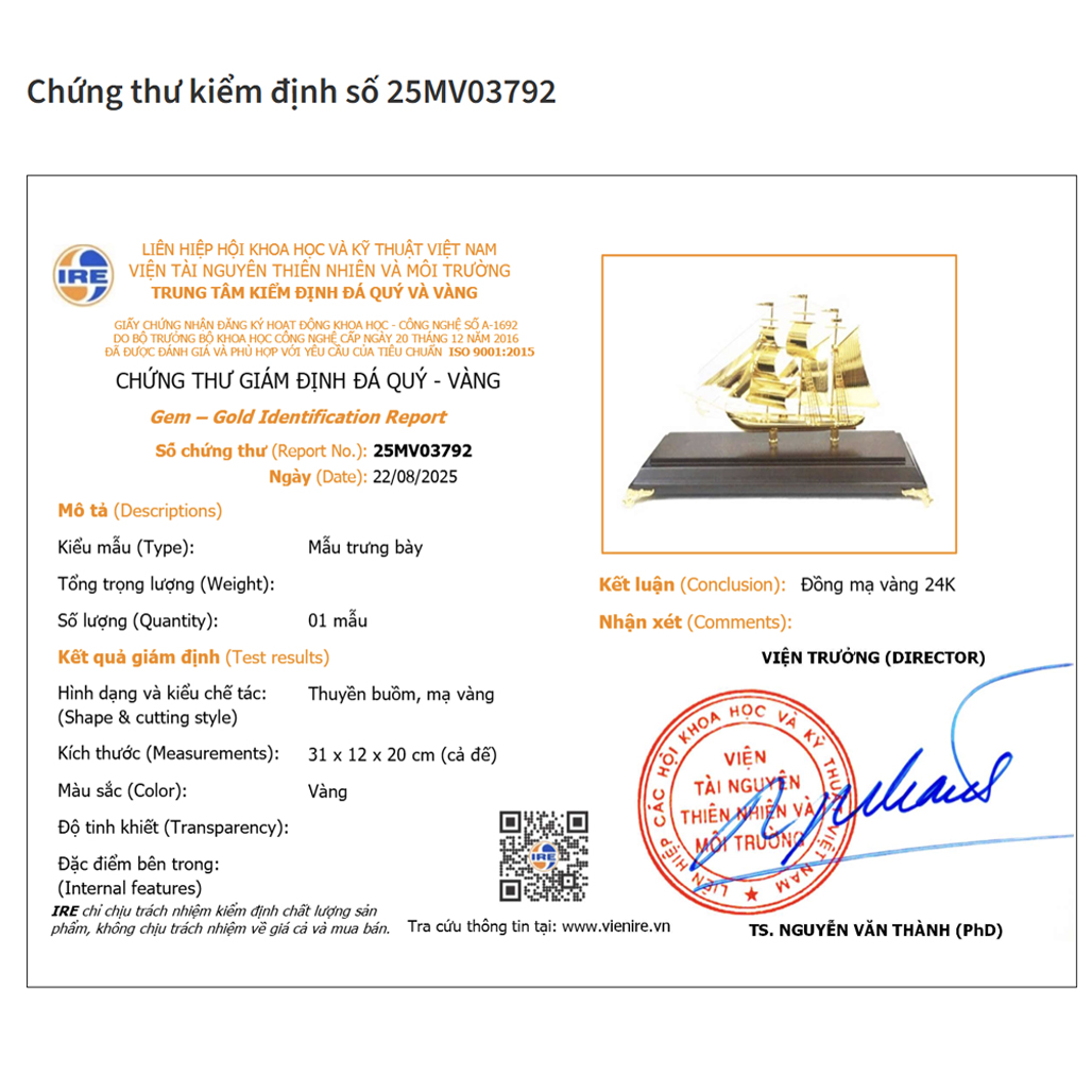 Thuyền Buồm Mạ Vàng Cao Cấp Quà Tặng Doanh Nhân Quà Tặng Lãnh Đạo Sang Trọng