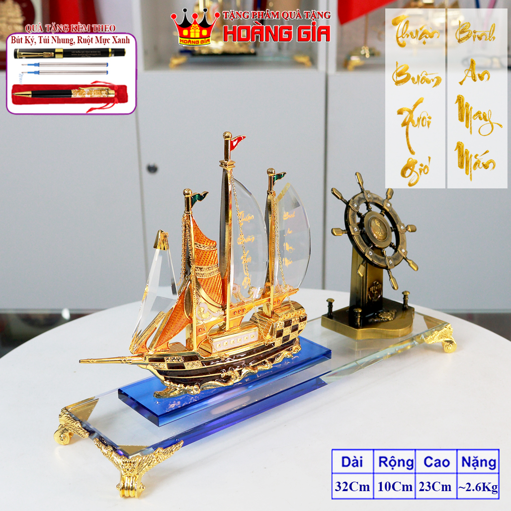 Thuyền Buồm Pha Lê Phong Cách Sang Trọng Cùng Bánh Lái