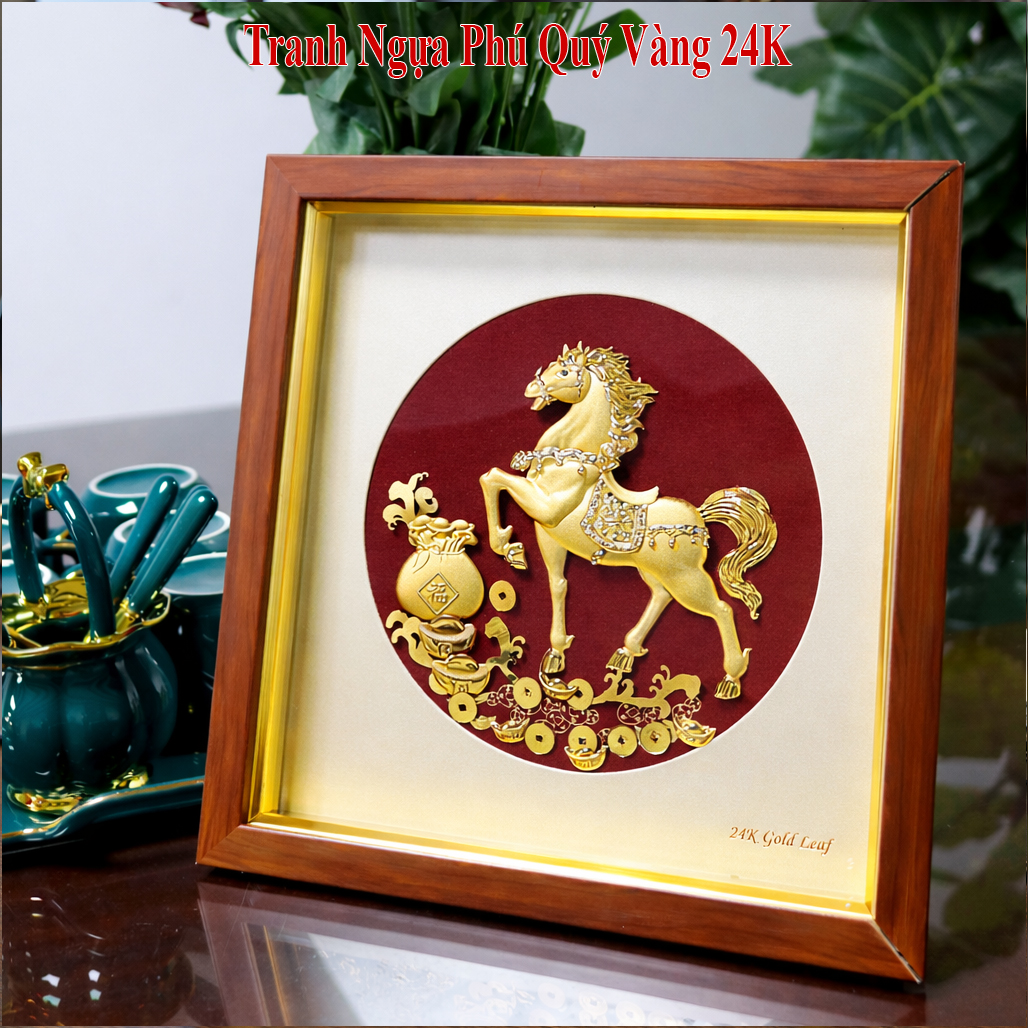 Tranh Ngự Dát Vàng 30x30Cm QTV 20