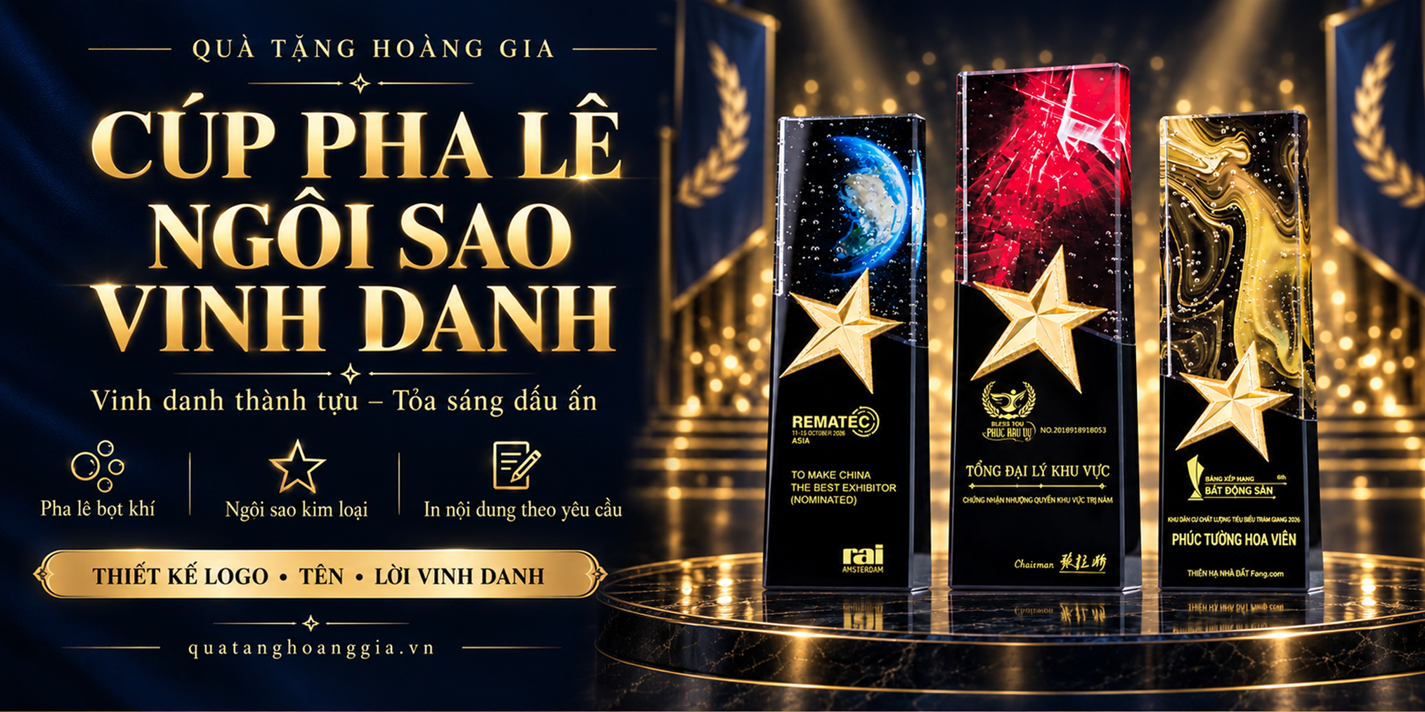 CÚP VINH DANH NGÔI SAO PHA LÊ HÌNH THANG ĐẾ ĐEN.jpg