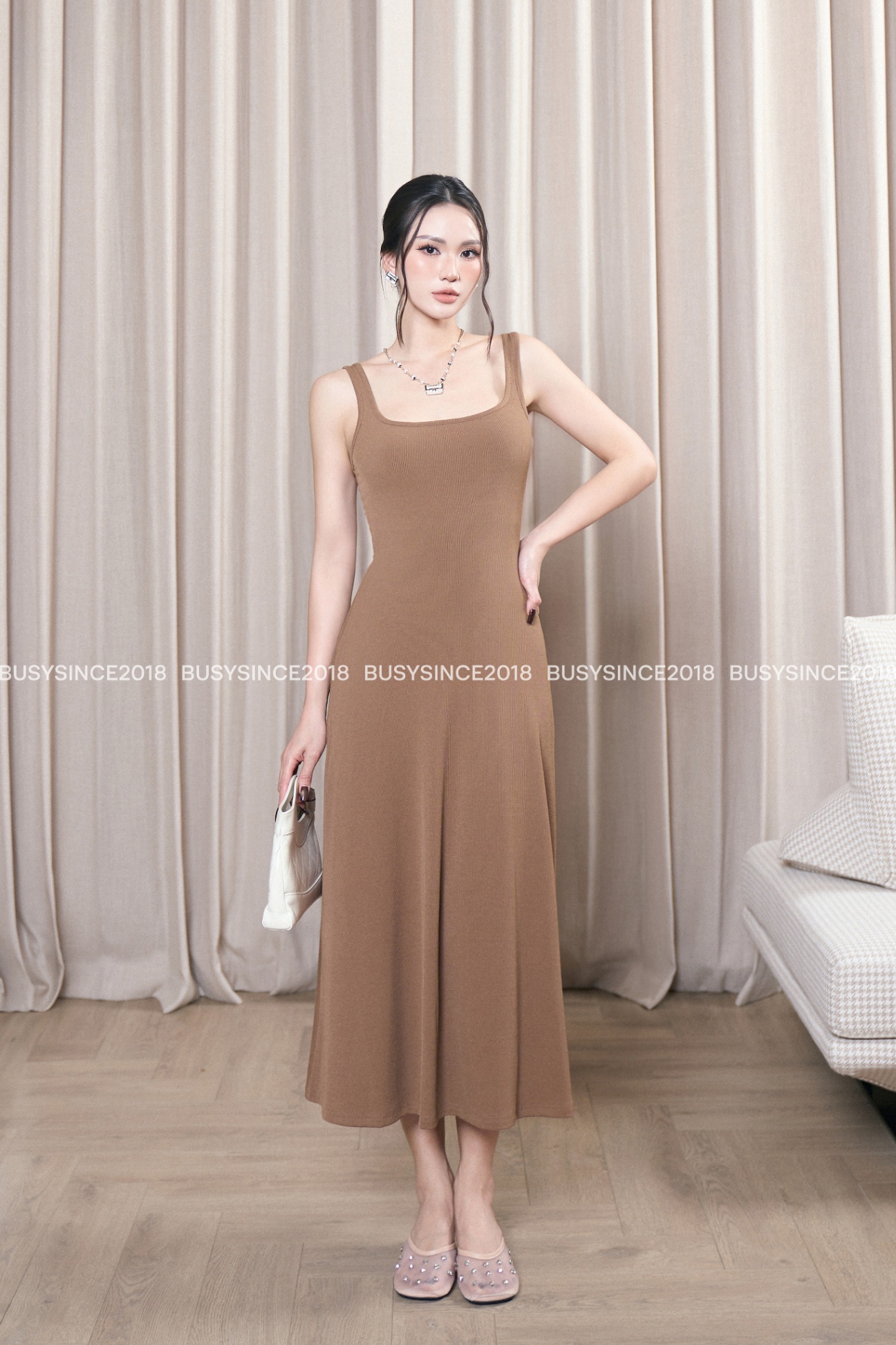 Váy Ba Lỗ Cổ U Dáng Xòe VCU3
