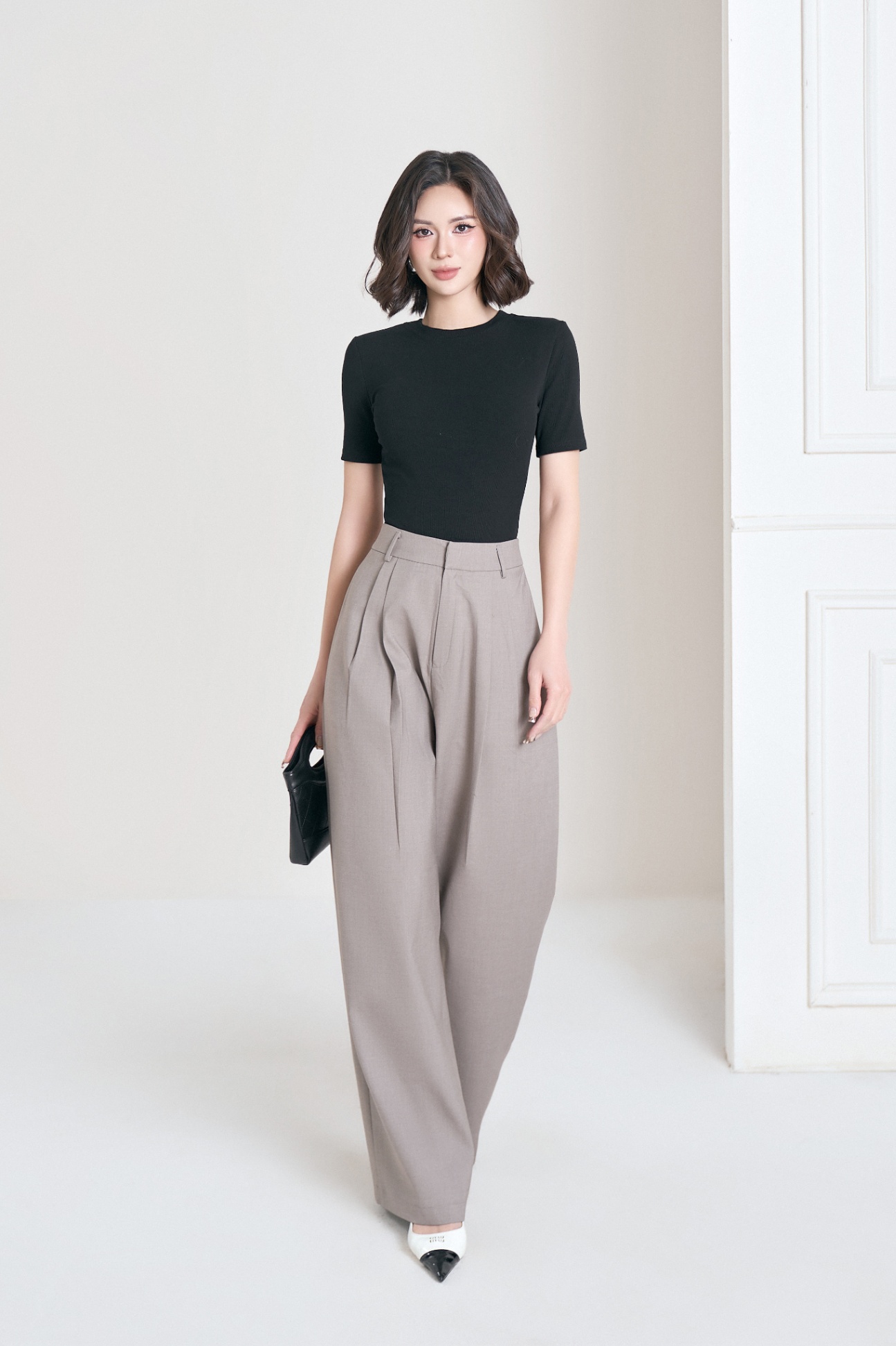 ÁO NGẮN TAY CỔ BO DÁNG THƯỜNG NT33T