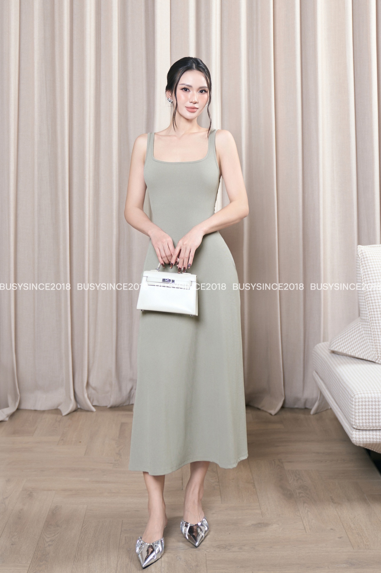 Váy Ba Lỗ Cổ U Dáng Xòe VCU3