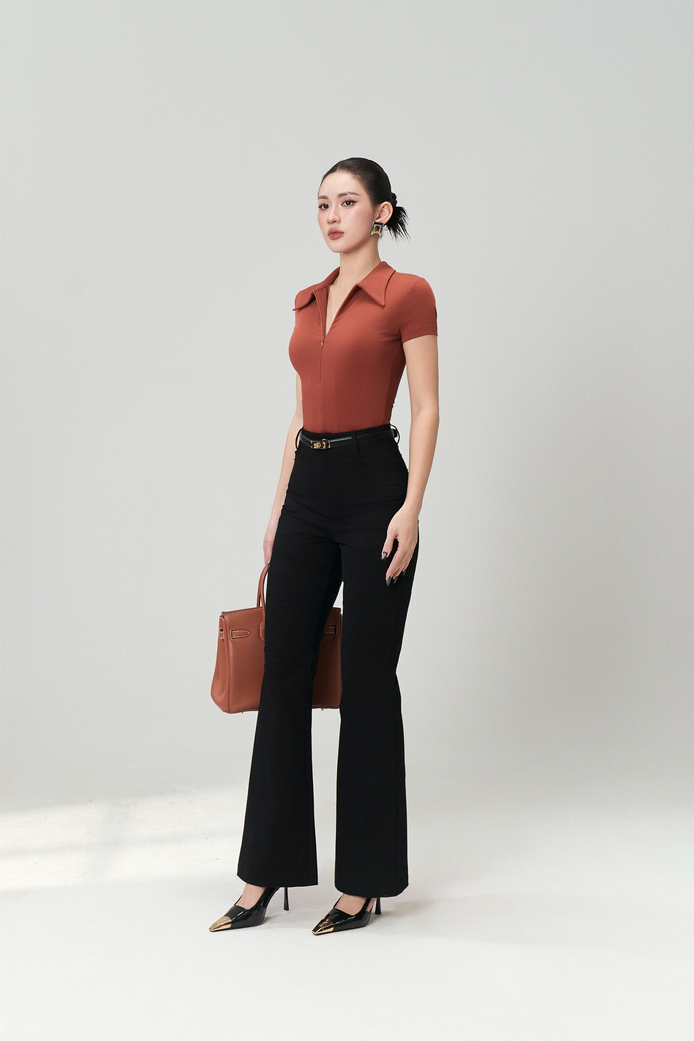 Áo Ngắn Tay Cổ Đức Khoá - NT50T