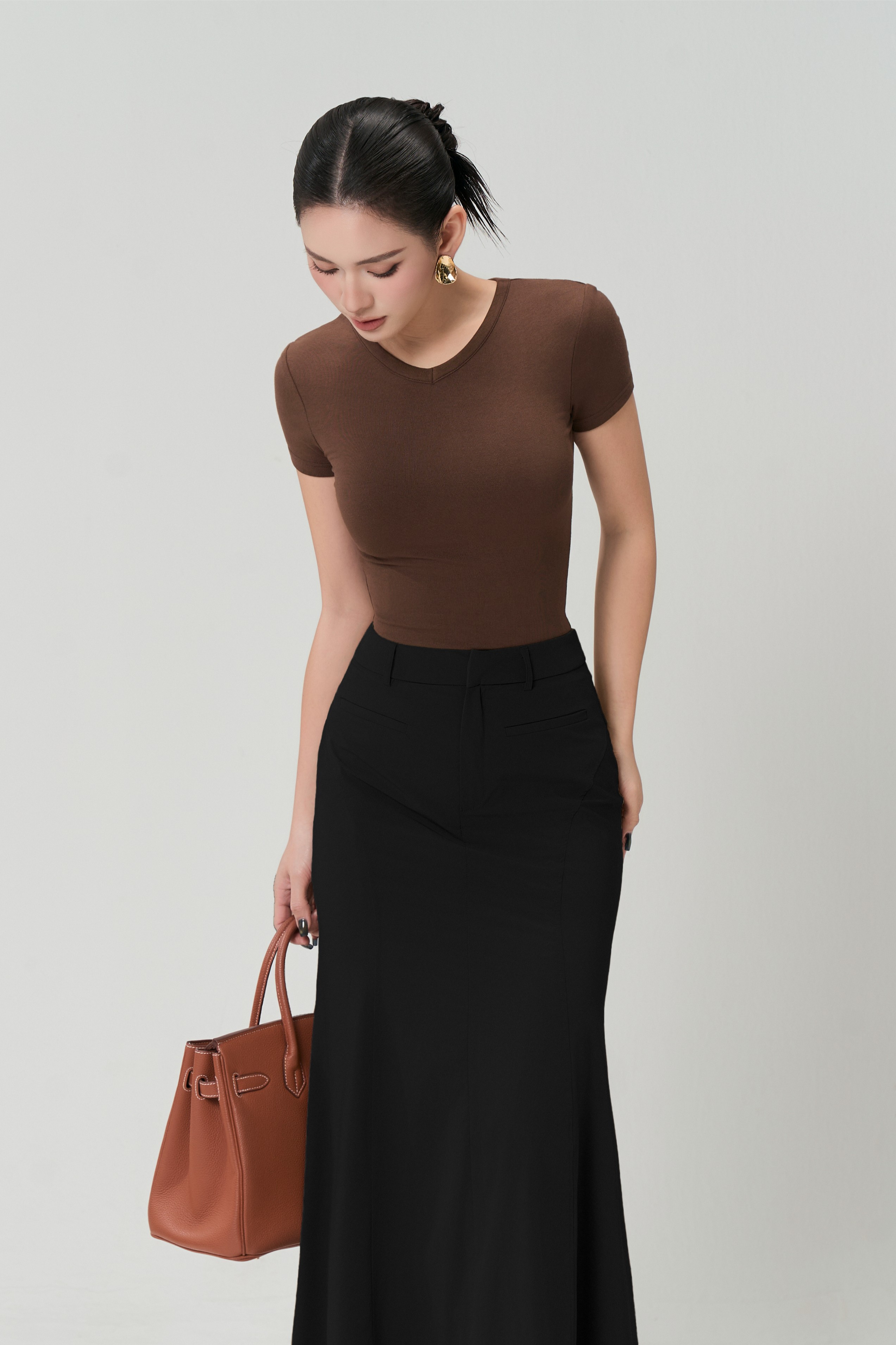 Áo Ngắn Tay Cổ Tim - NT51T