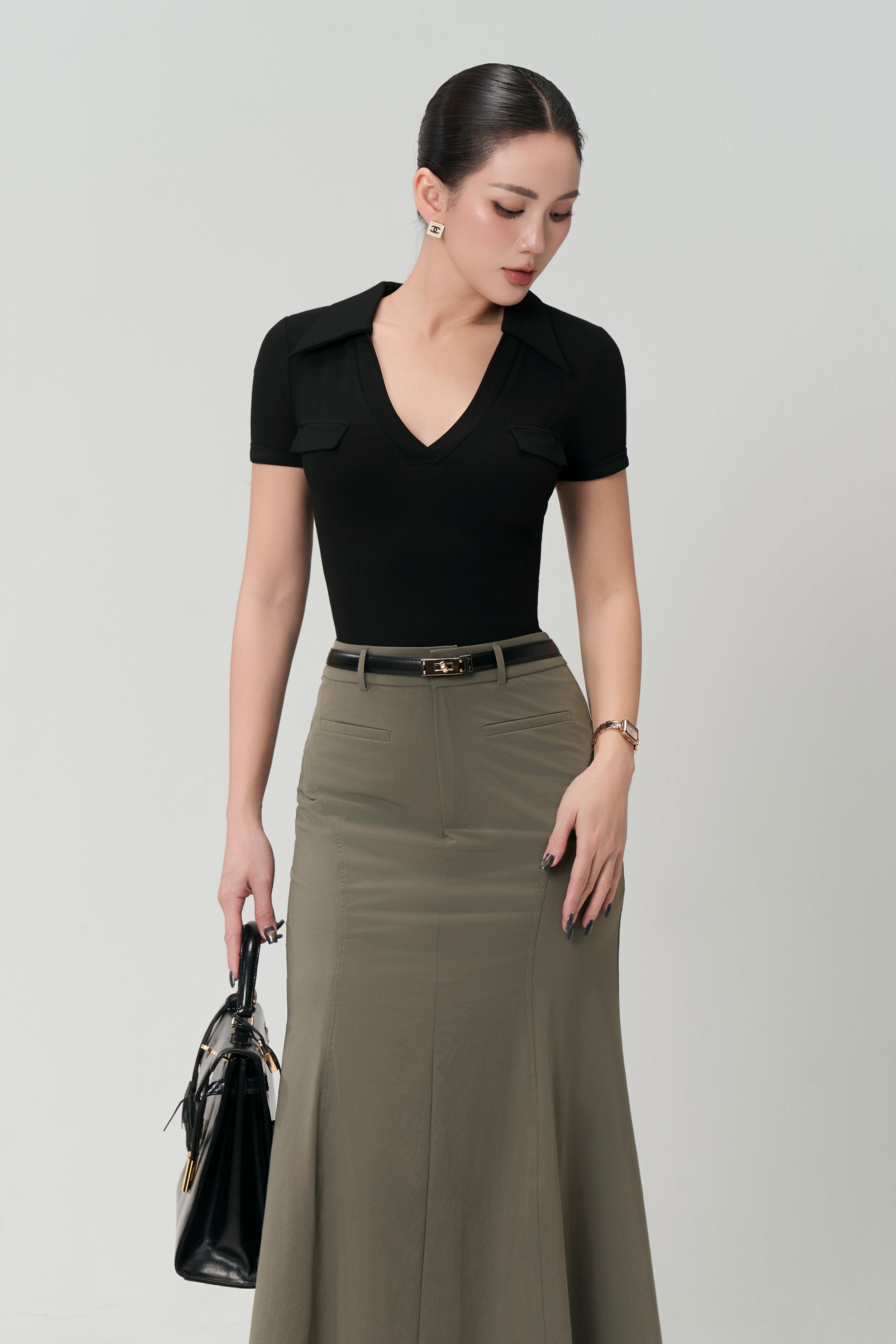 Áo Ngắn Tay Cổ V - NT49T