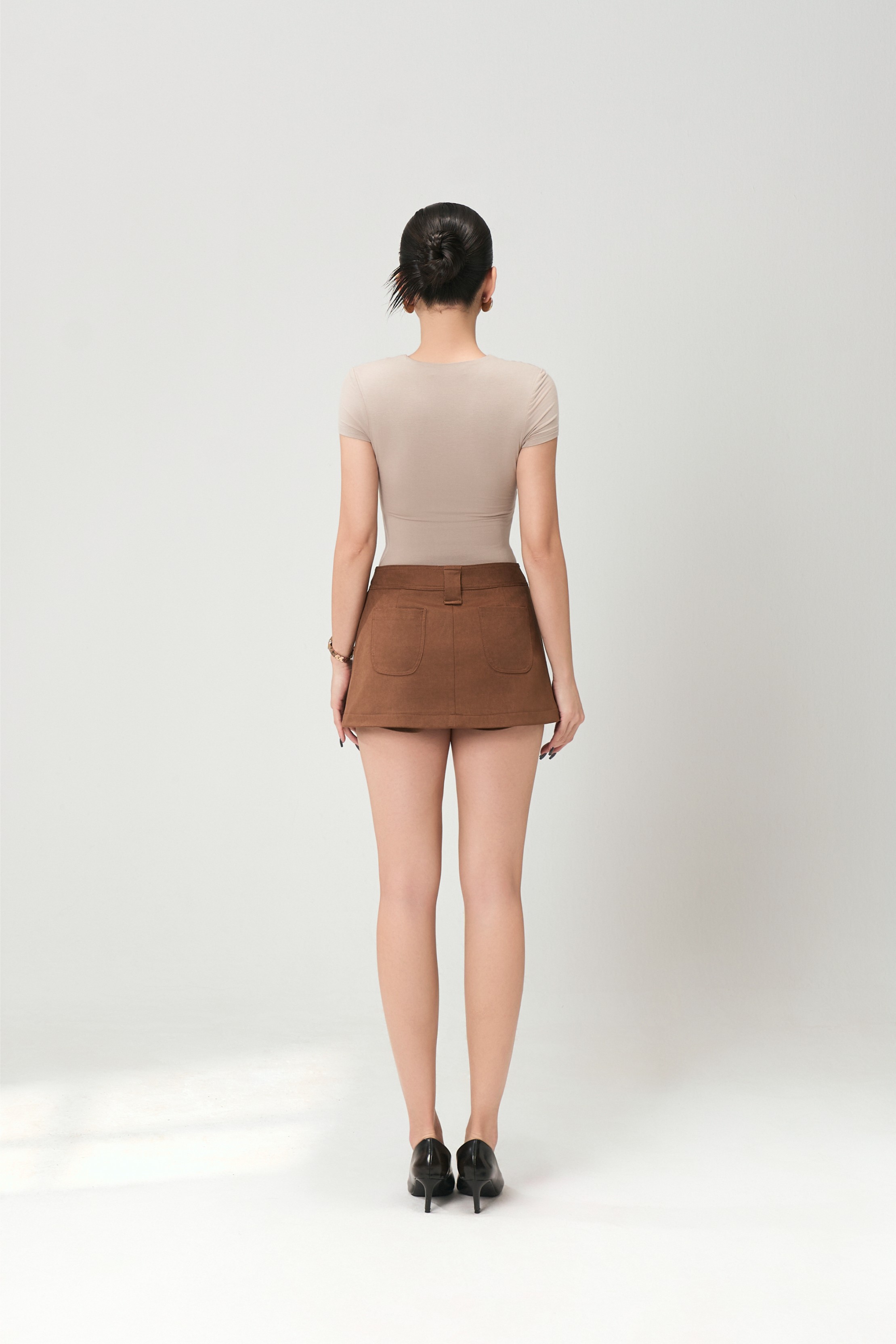 Chân Váy Da Lộn Ngắn - CVDL
