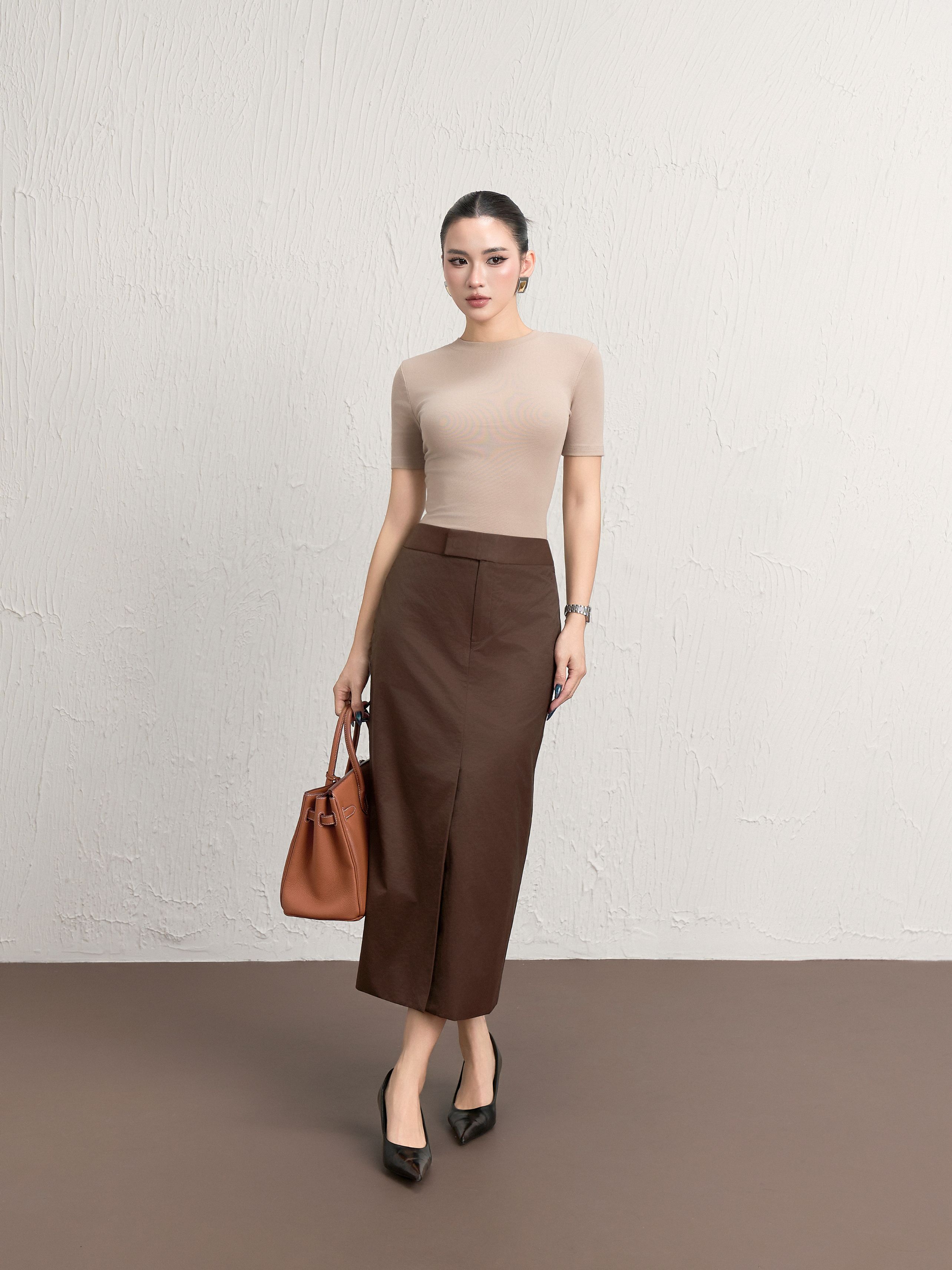 Chân Váy Kaki Xẻ Trước 2 - CVKK22