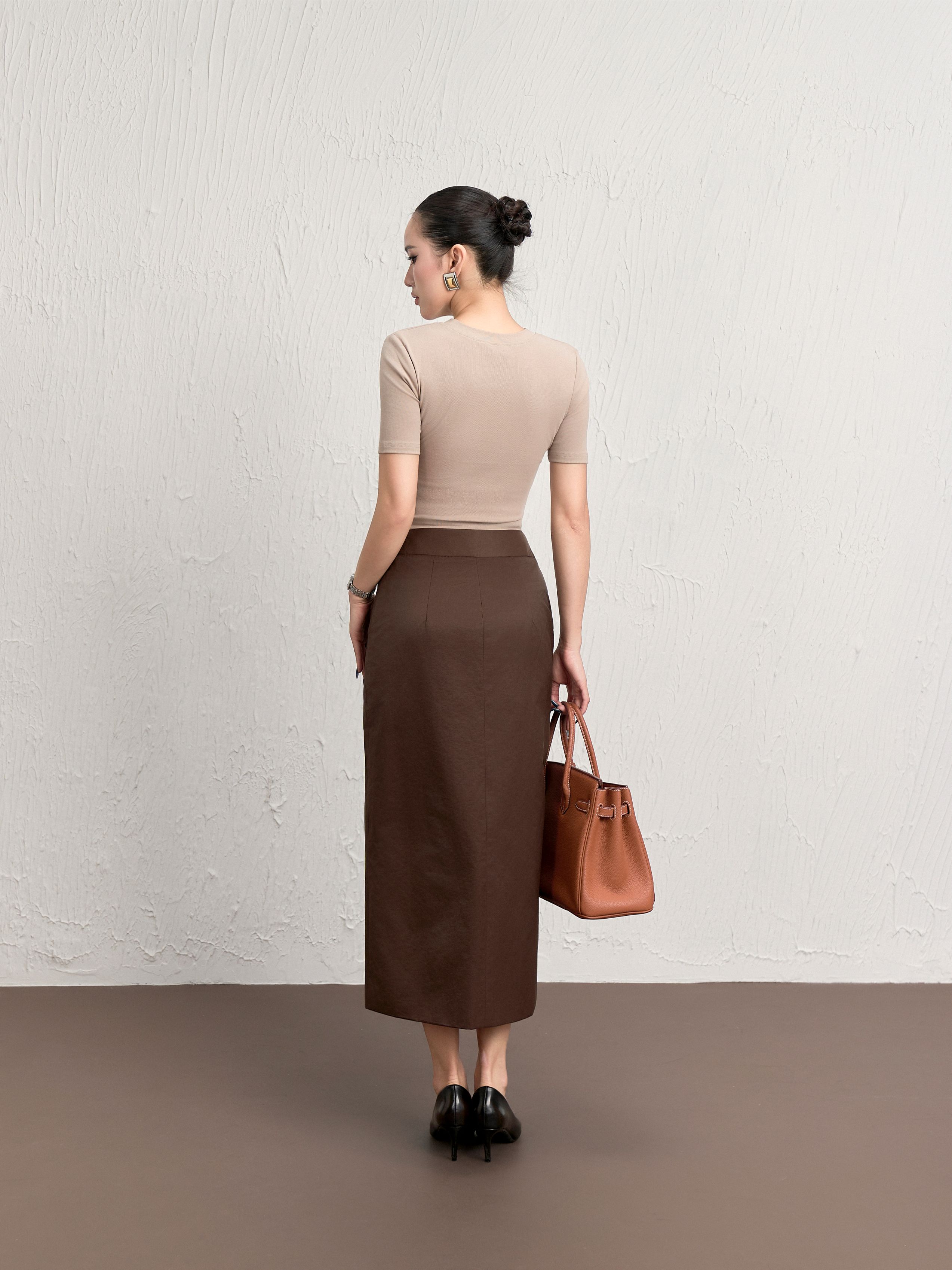 Chân Váy Kaki Xẻ Trước 2 - CVKK22