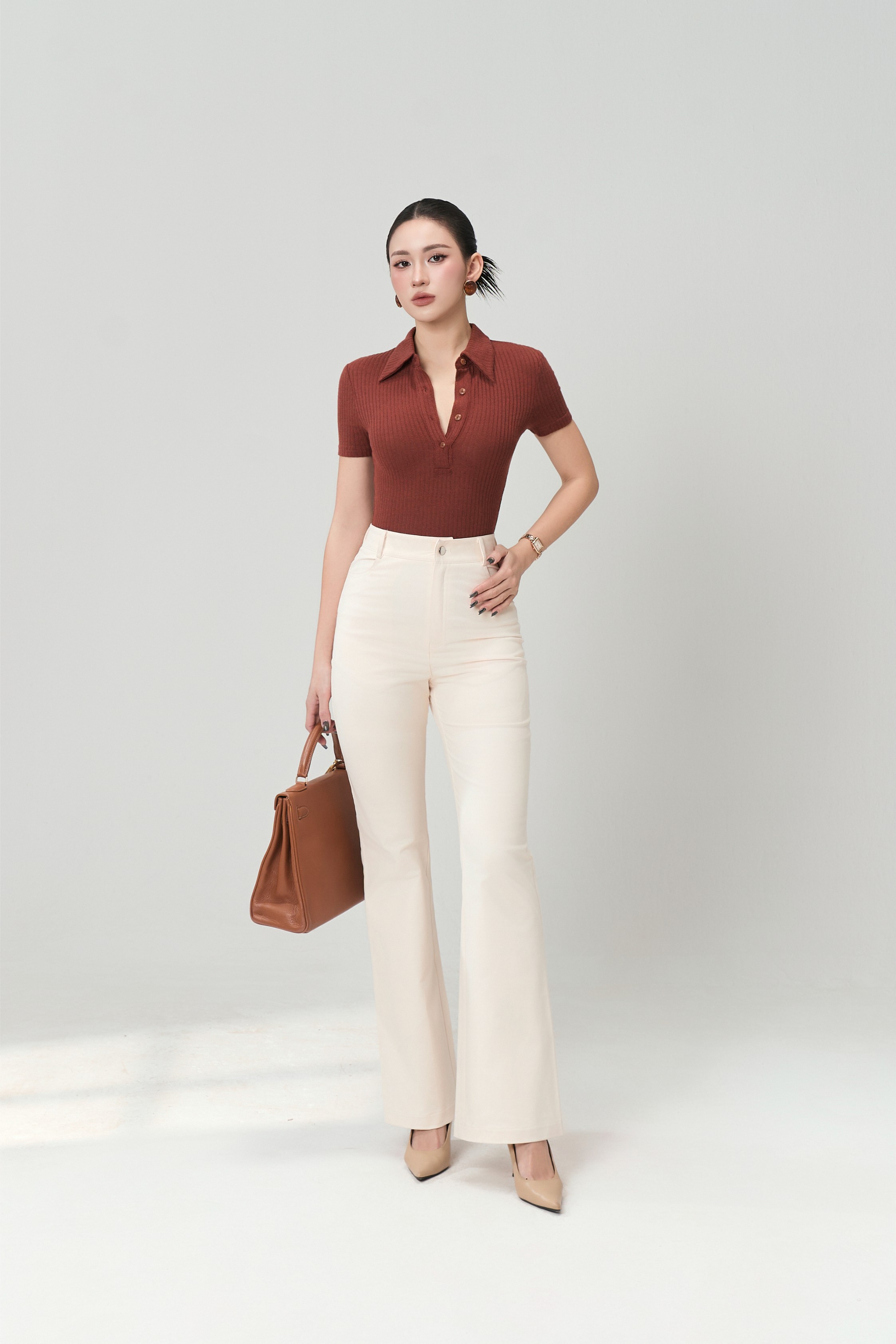 ÁO NGẮN TAY CỔ ĐỨC - NT54T