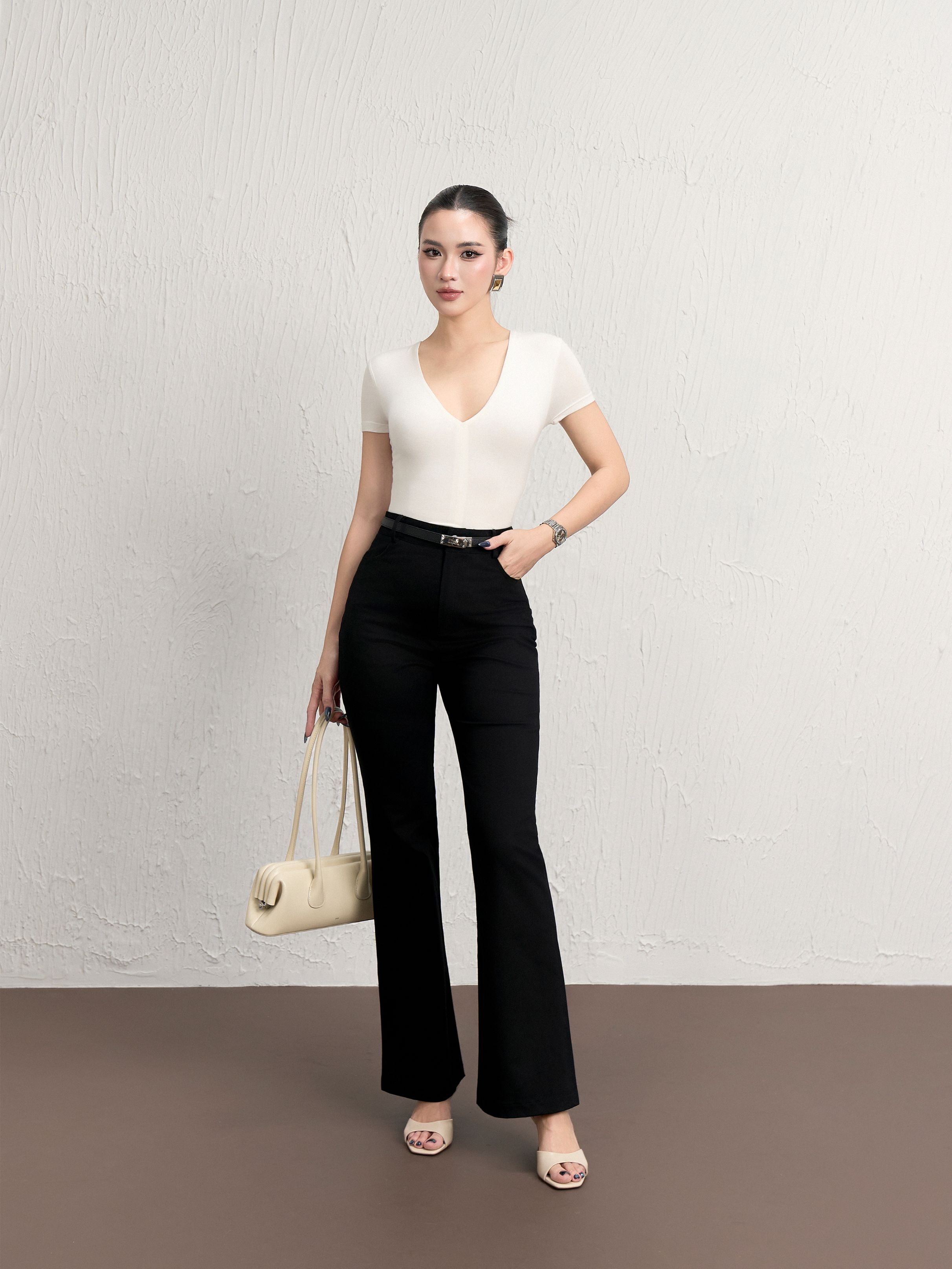 Áo Ngắn Tay Cổ Tim 4 - NT64T