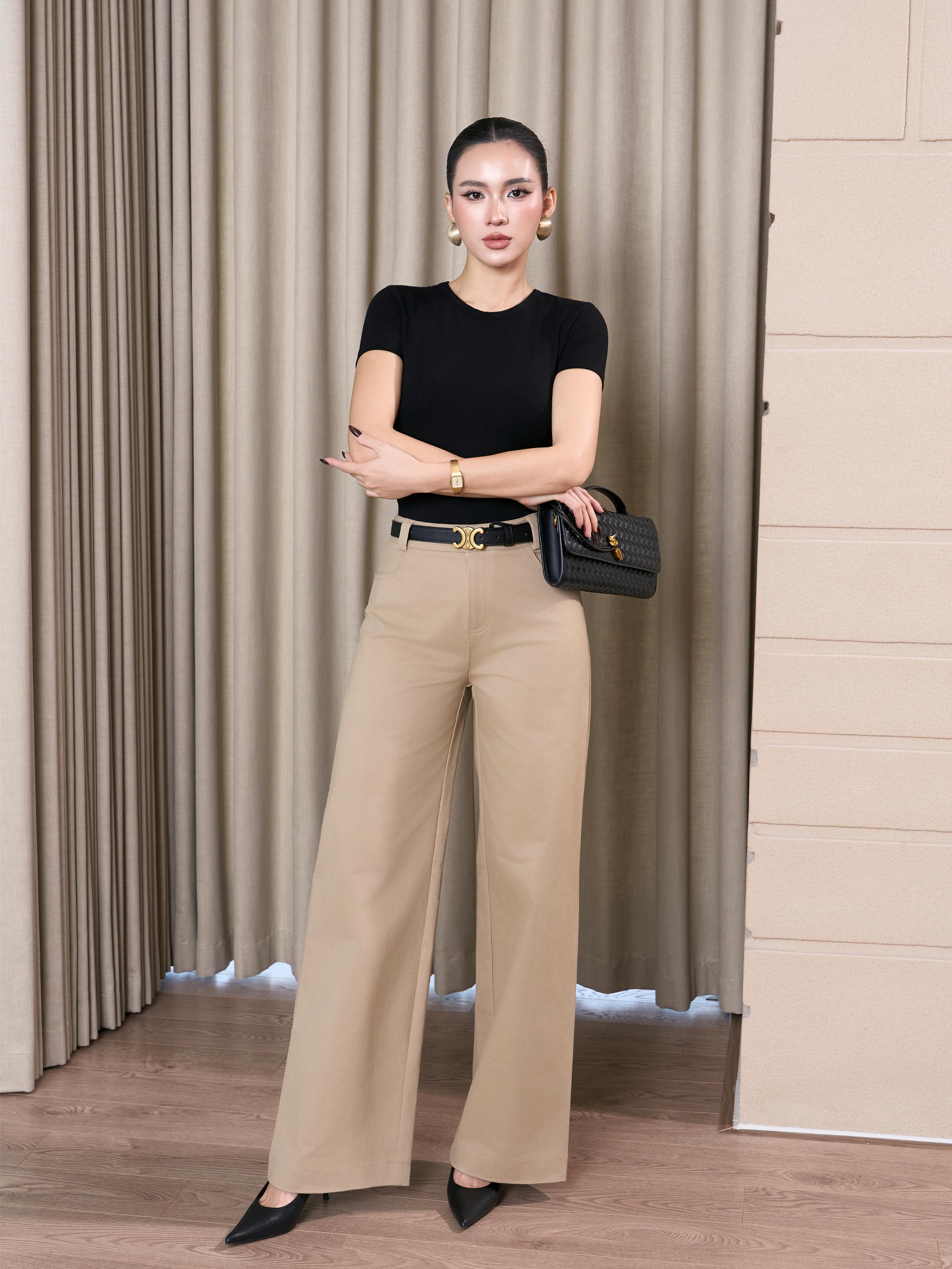 Quần Ống Suông Kaki