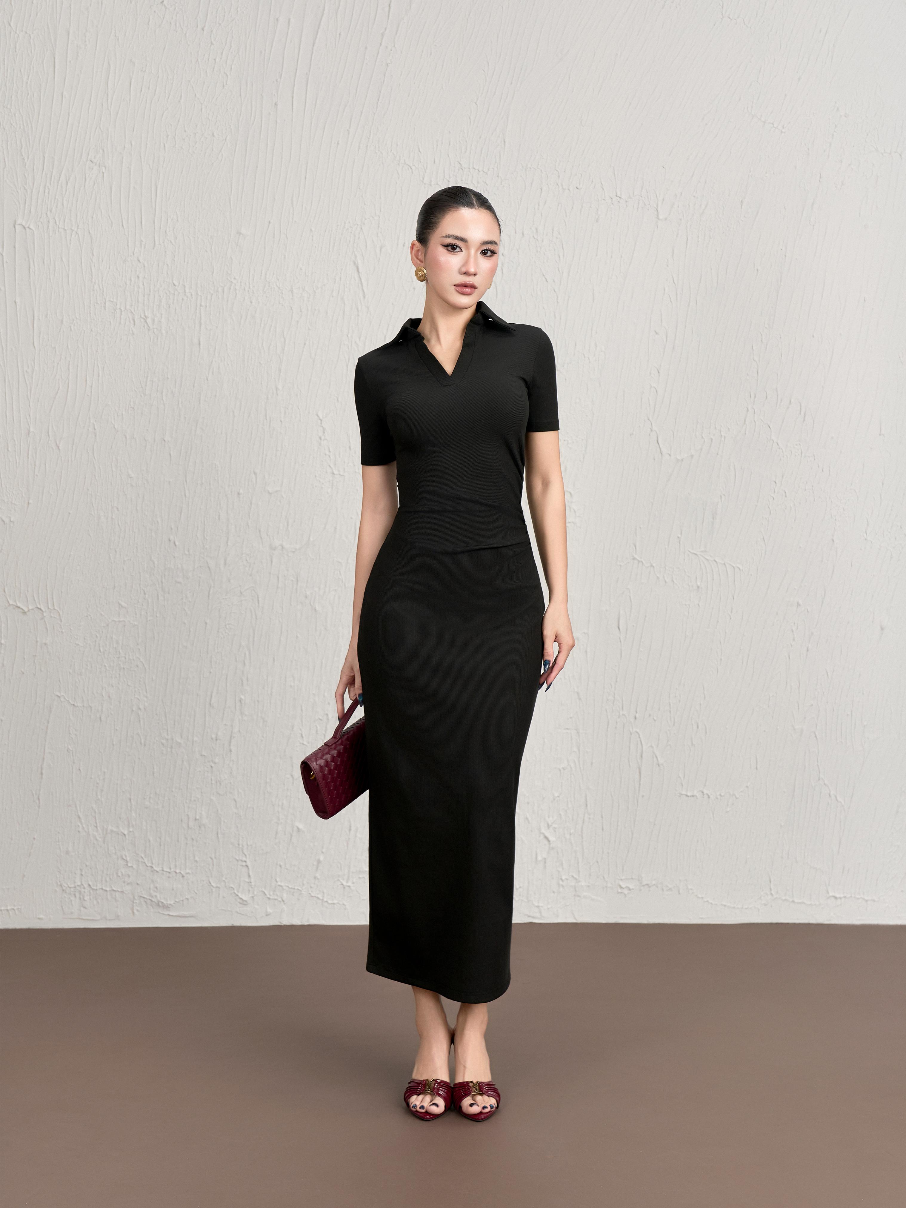 Váy Ngắn Tay Cổ V 2 - VNT26