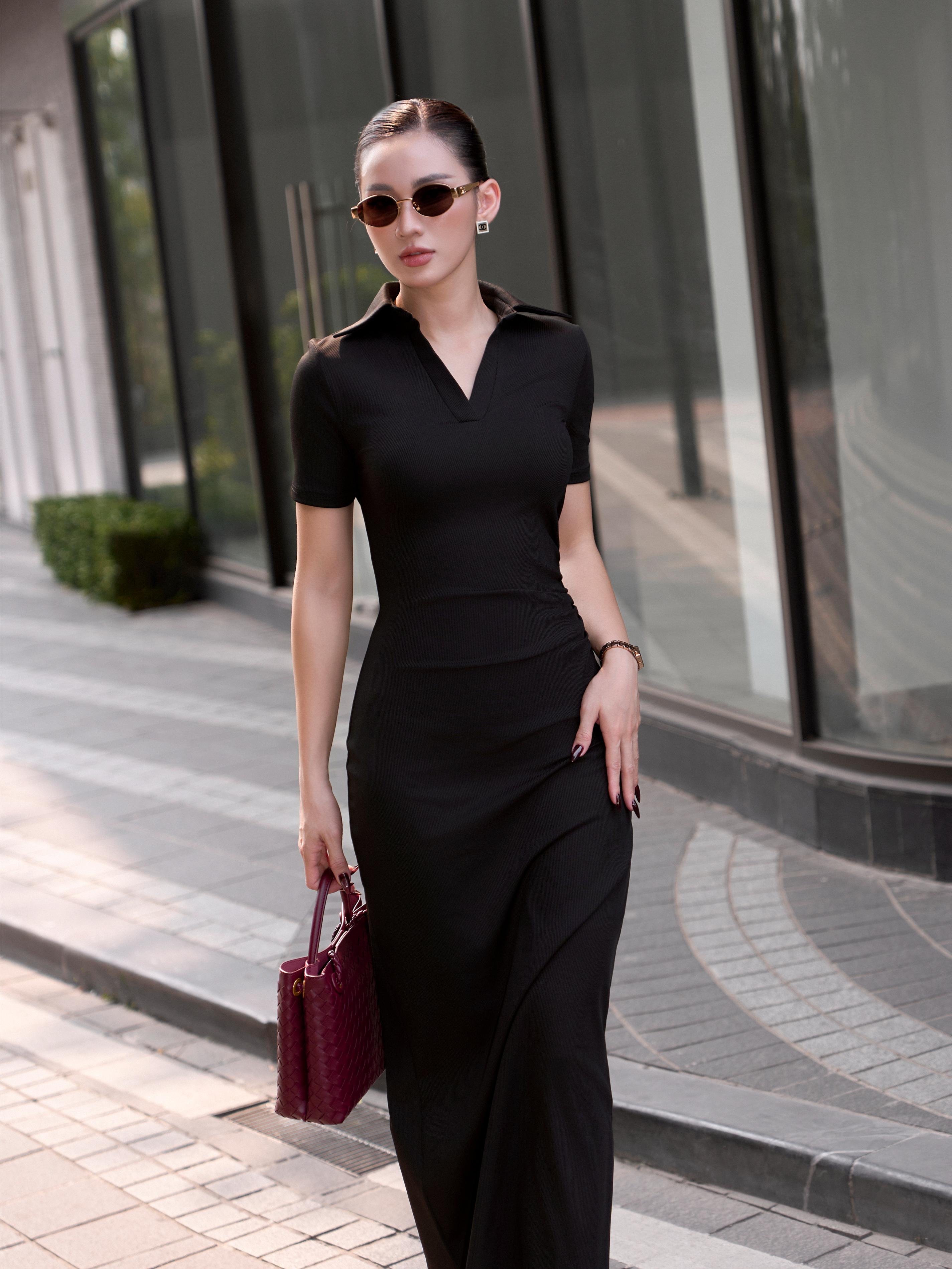 Váy Ngắn Tay Cổ V 2 - VNT26