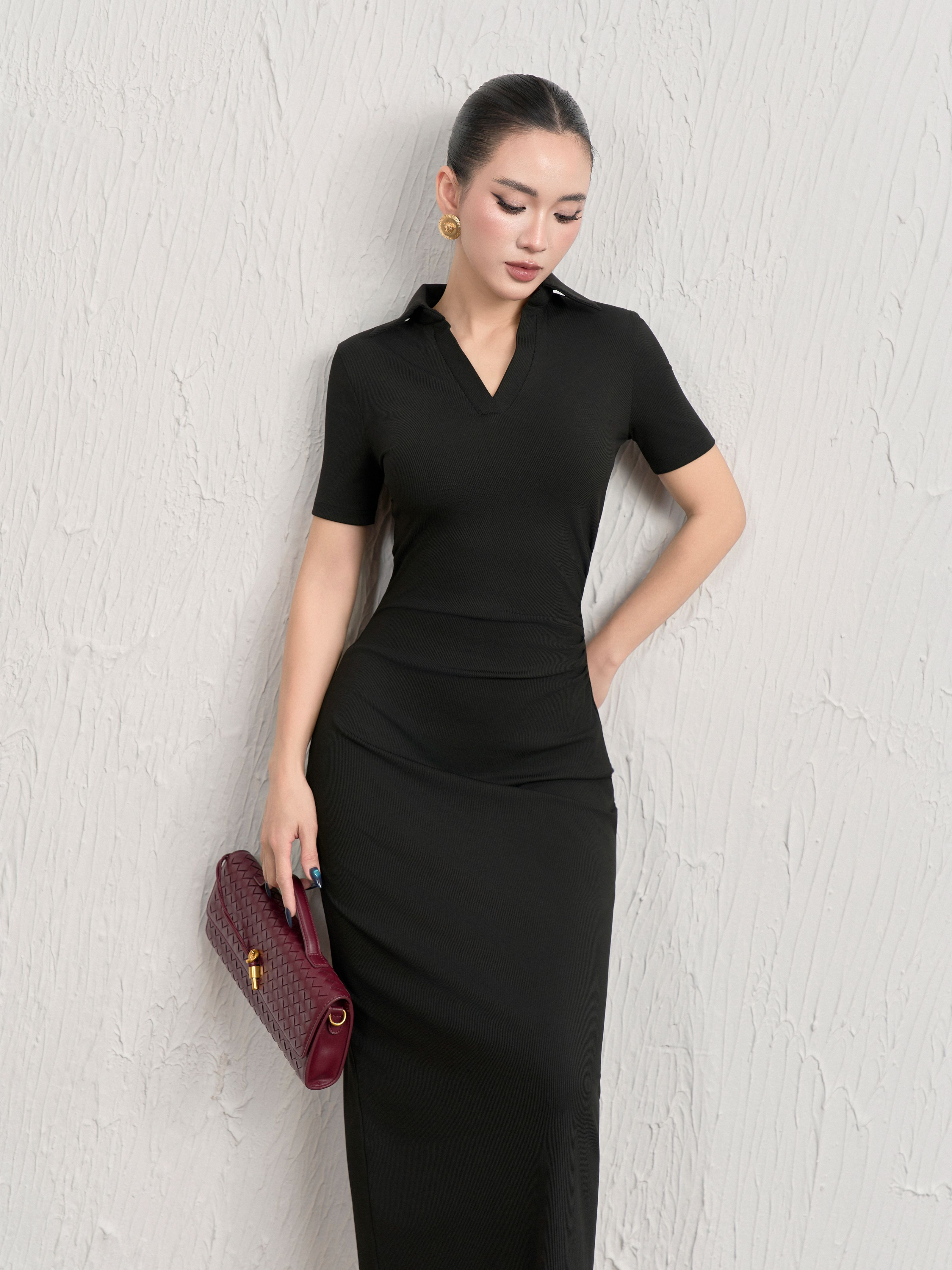 Váy Ngắn Tay Cổ V 2 - VNT26