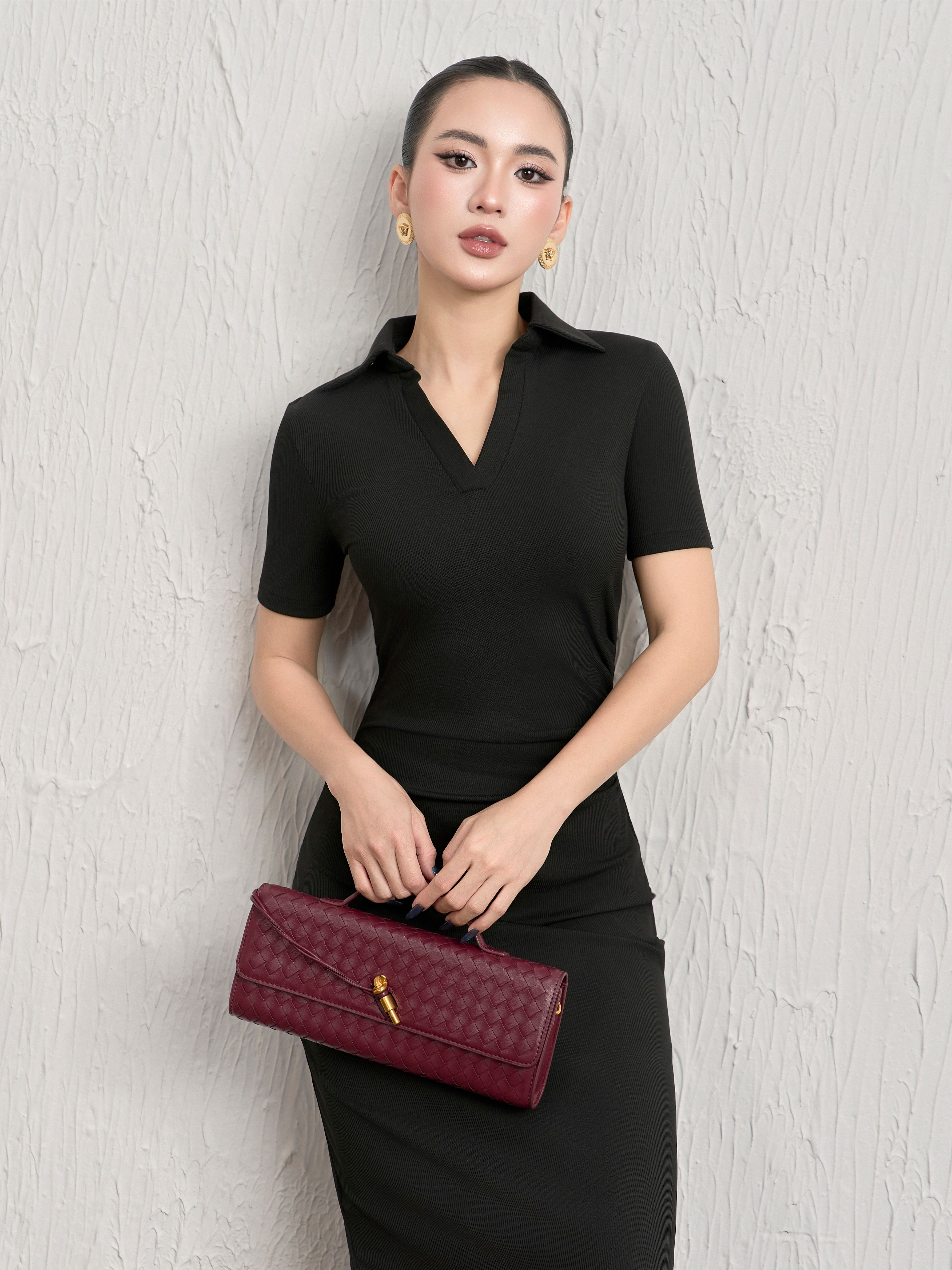 Váy Ngắn Tay Cổ V 2 - VNT26