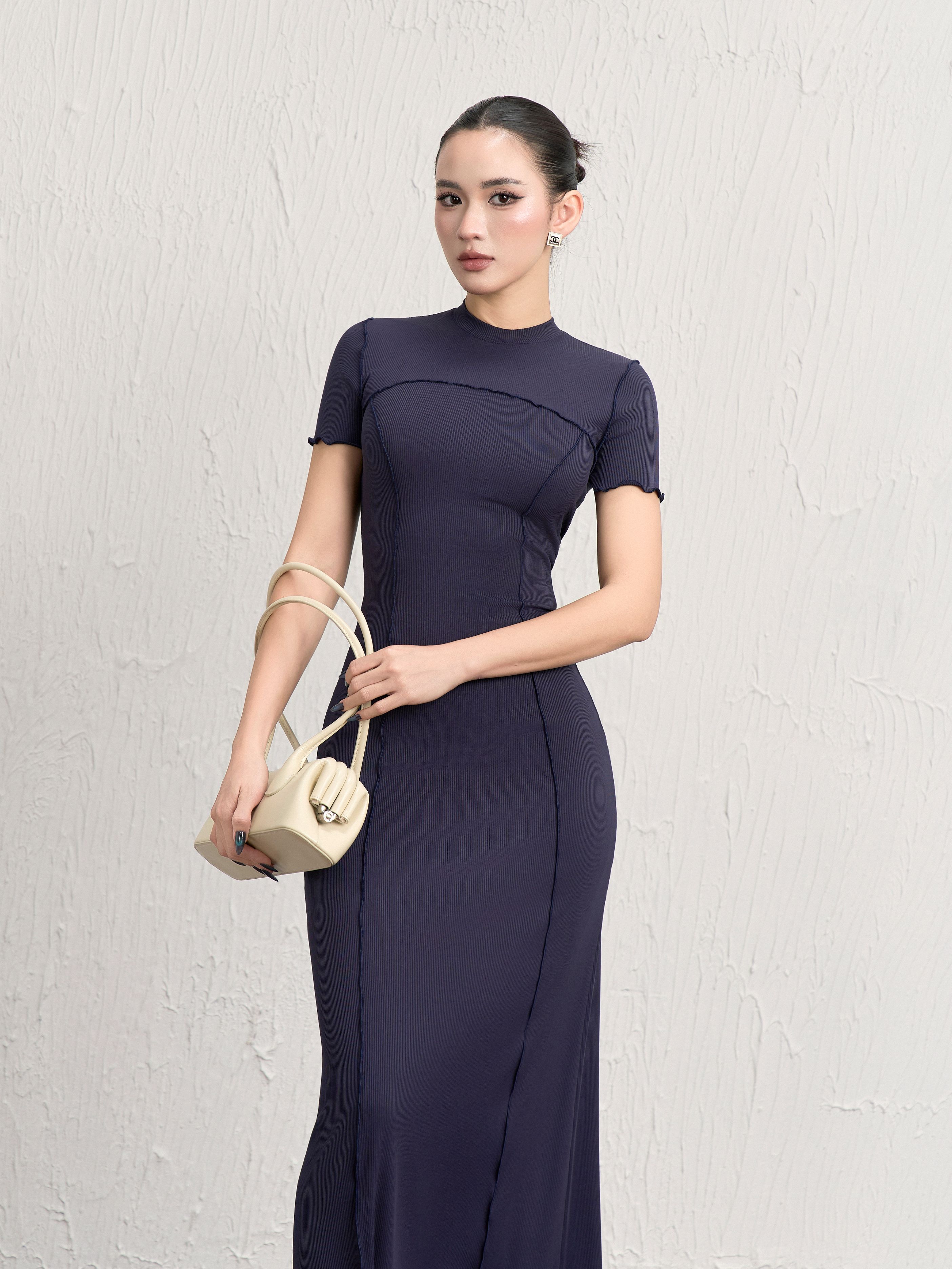 Váy Ngắn Tay Ghép Thân - VNT30