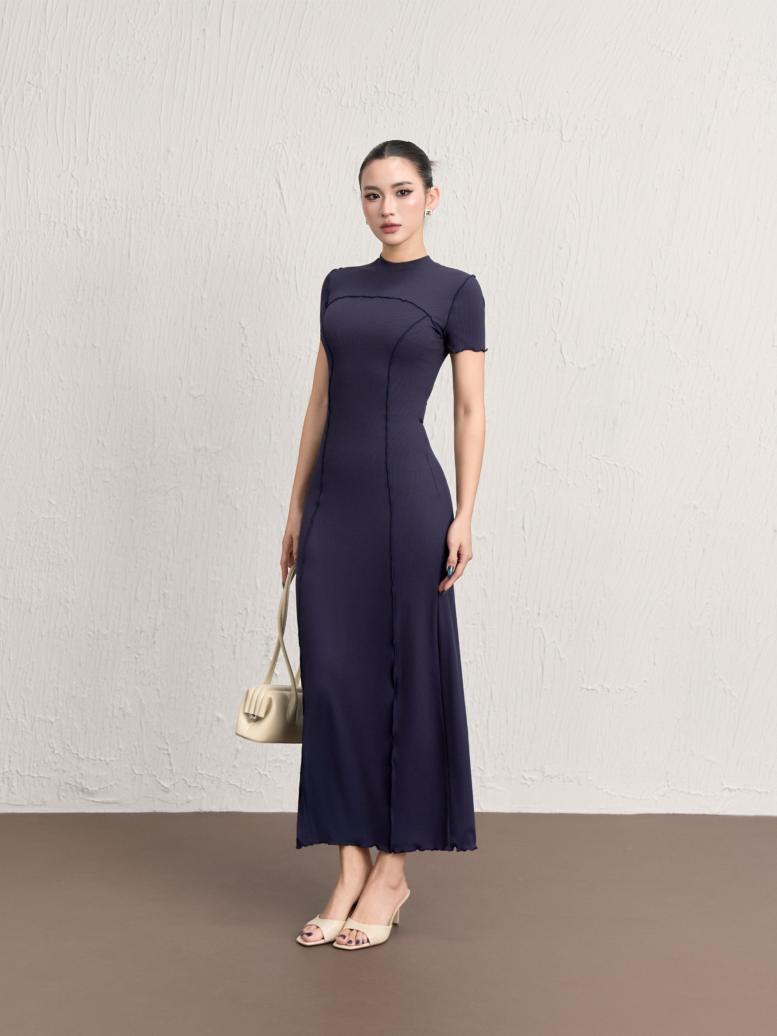 Váy Ngắn Tay Ghép Thân - VNT30