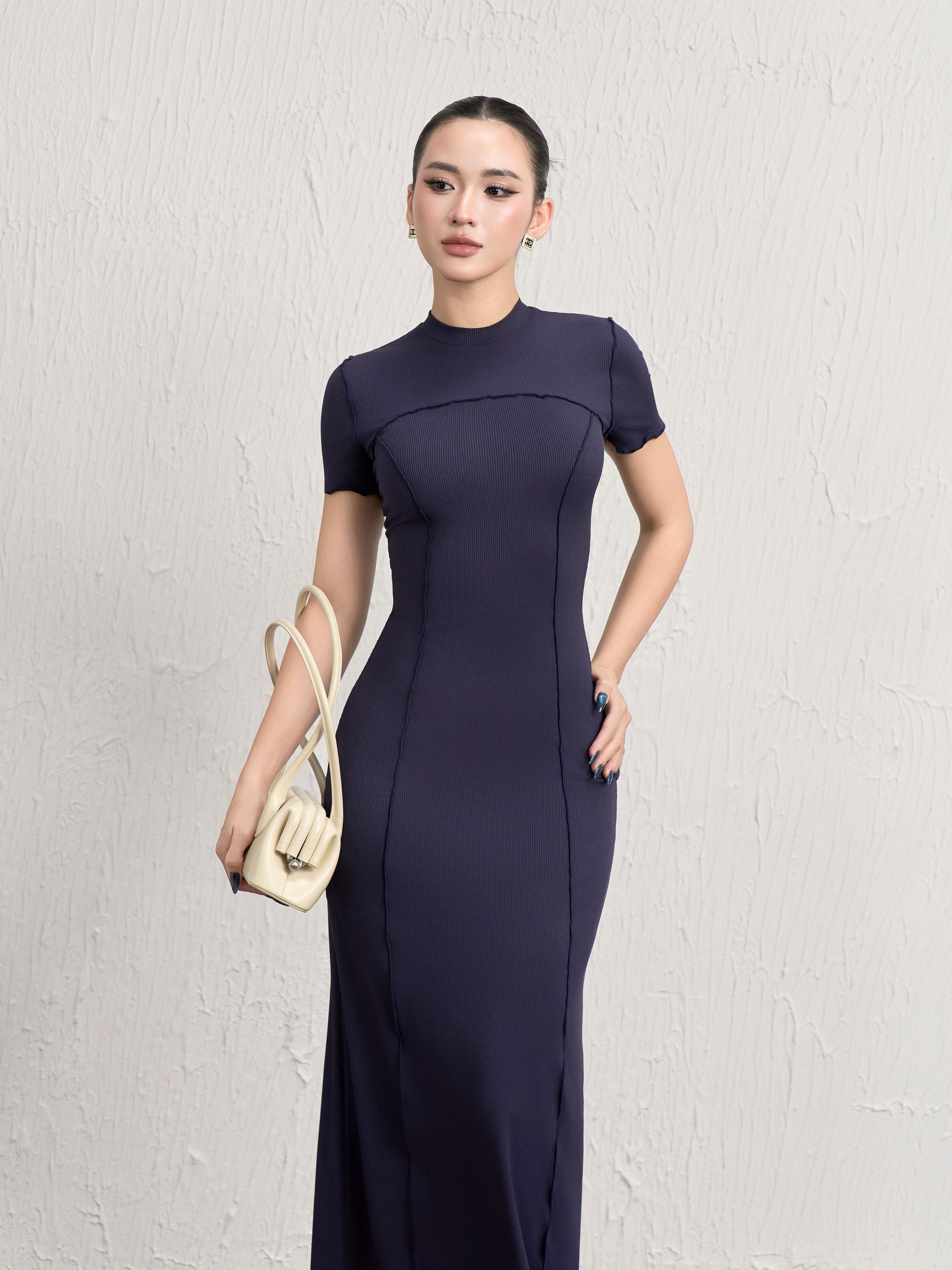 Váy Ngắn Tay Ghép Thân - VNT30