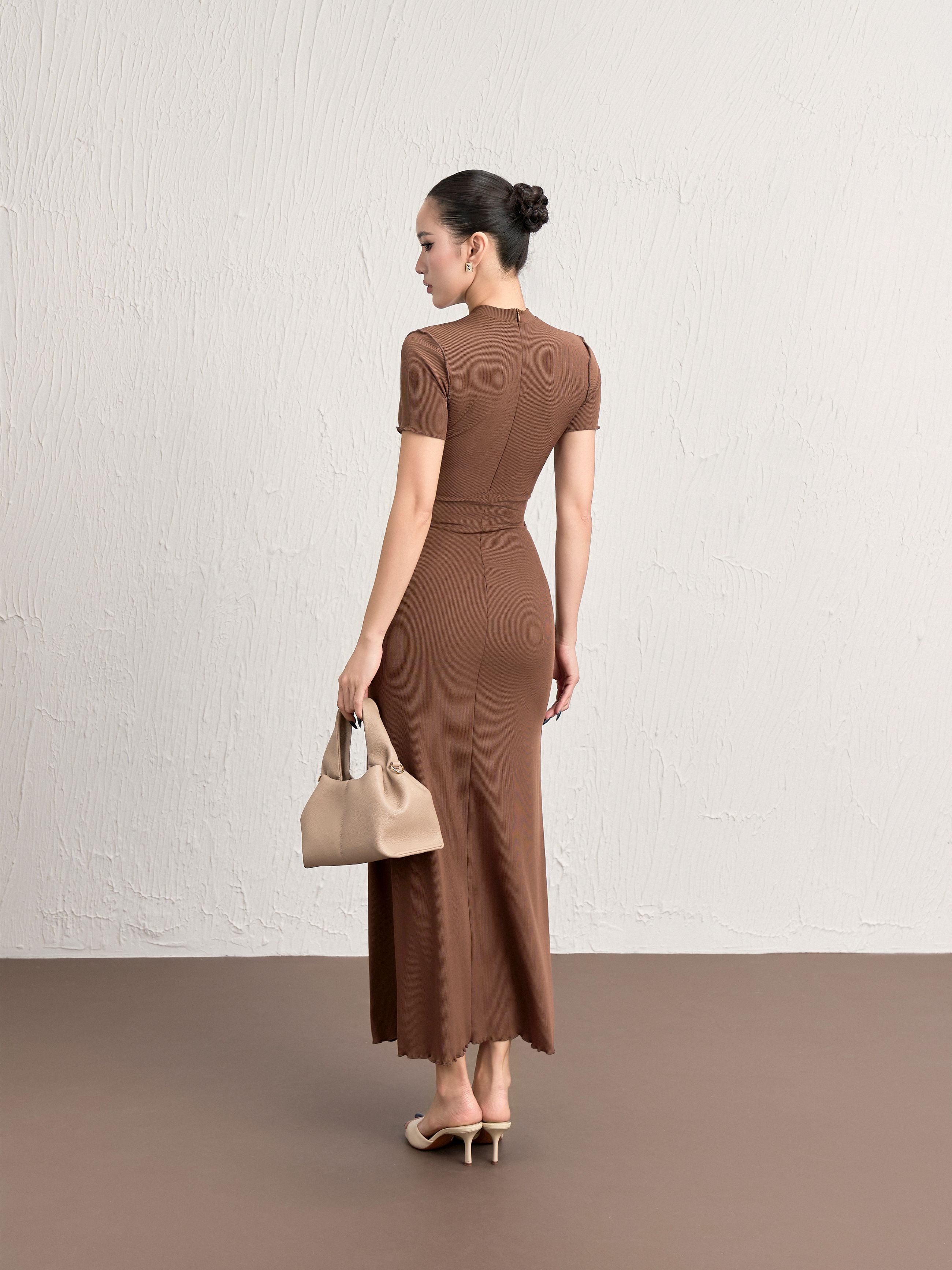 Váy Ngắn Tay Ghép Thân - VNT30