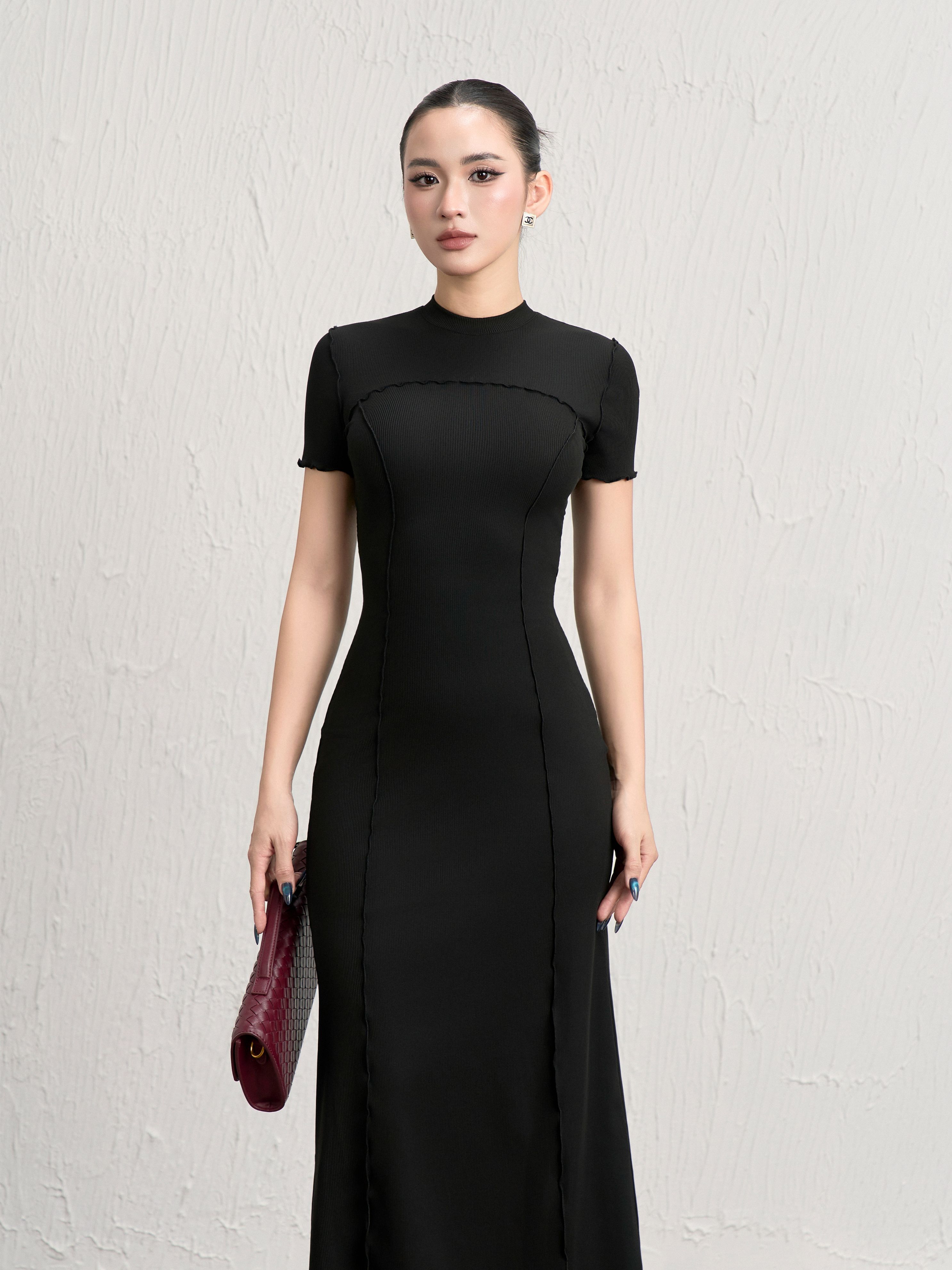 Váy Ngắn Tay Ghép Thân - VNT30