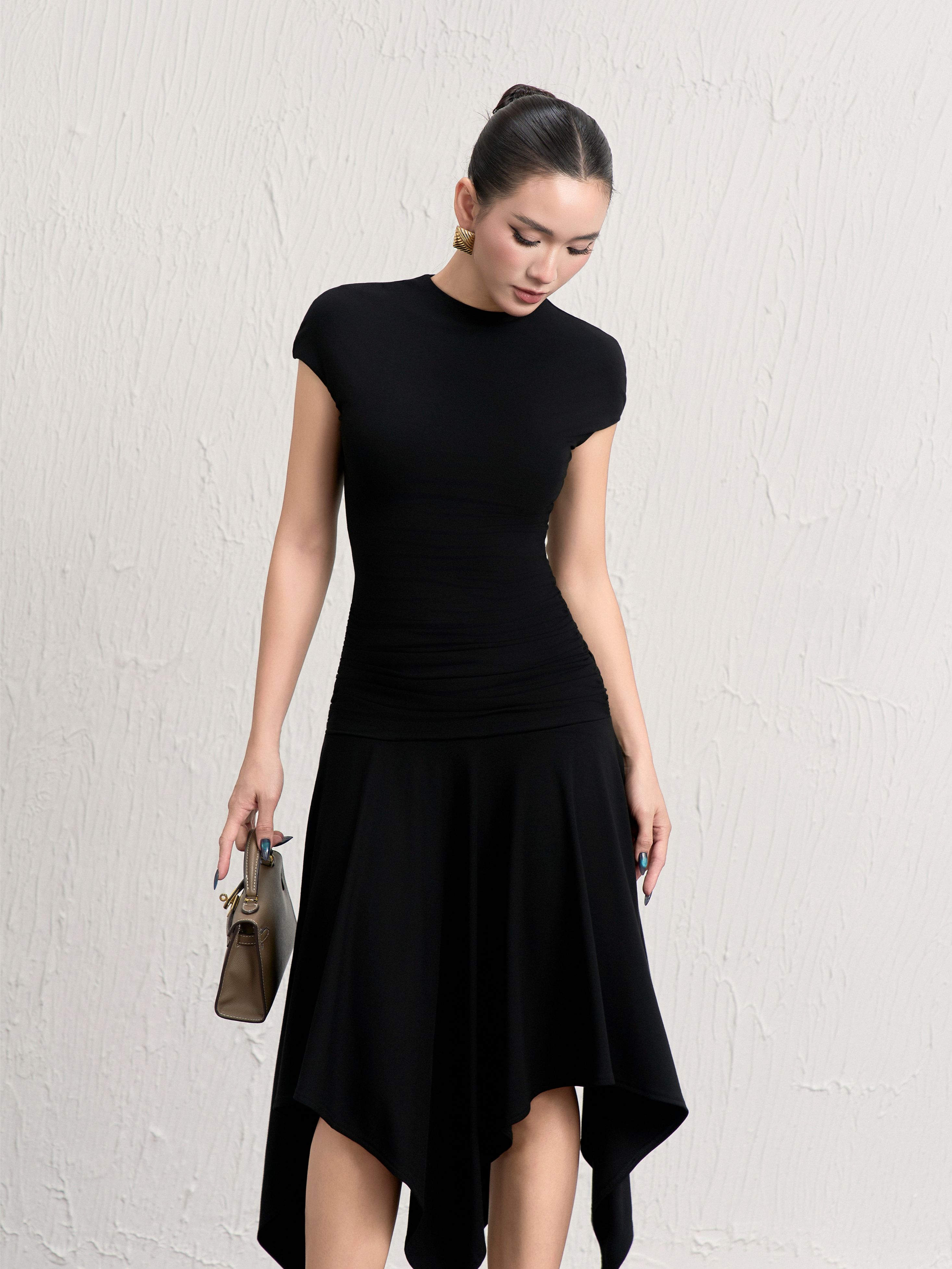 Váy Ngắn Tay Liền Cổ Leo - VNT28