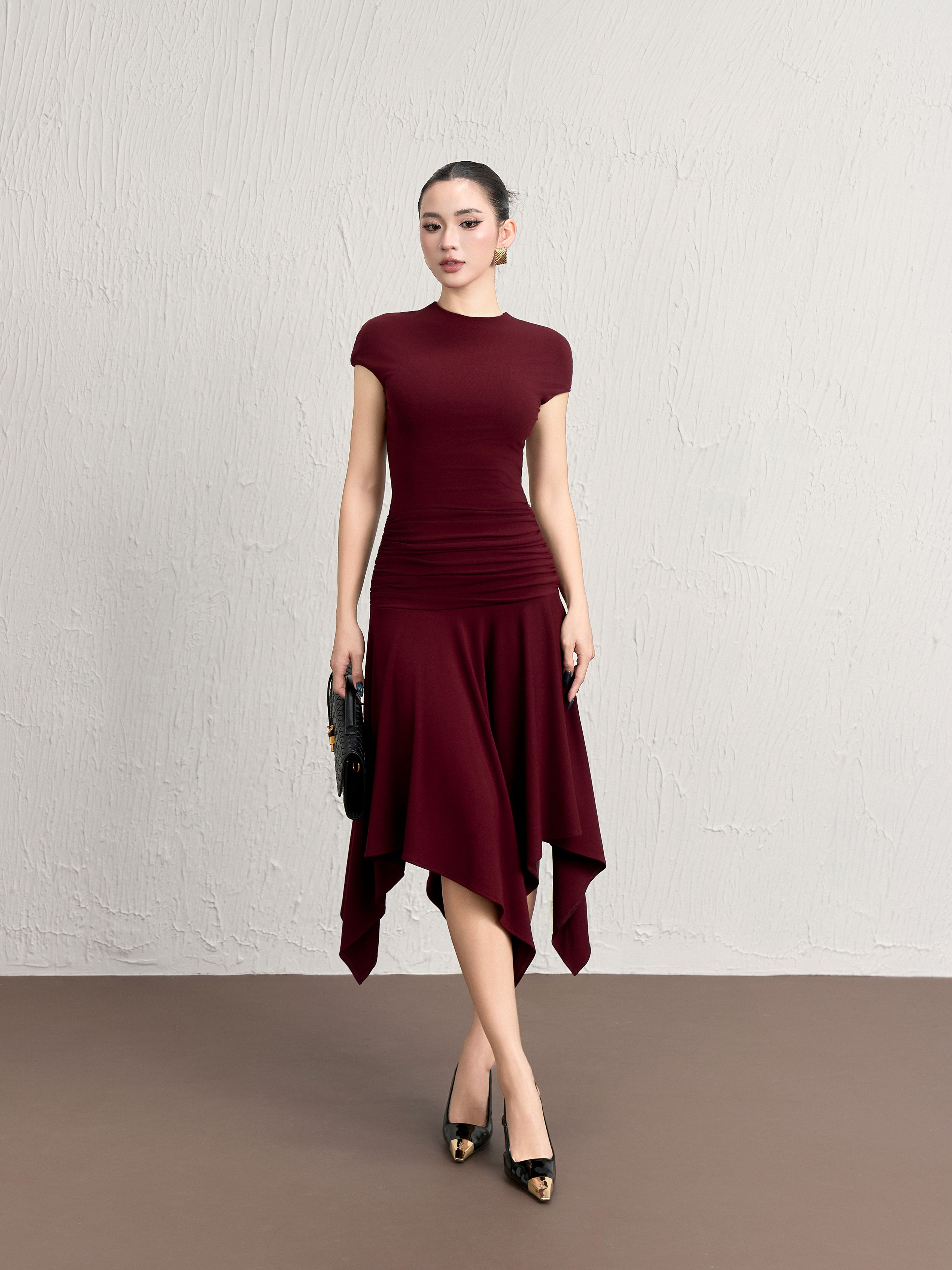Váy Ngắn Tay Liền Cổ Leo - VNT28