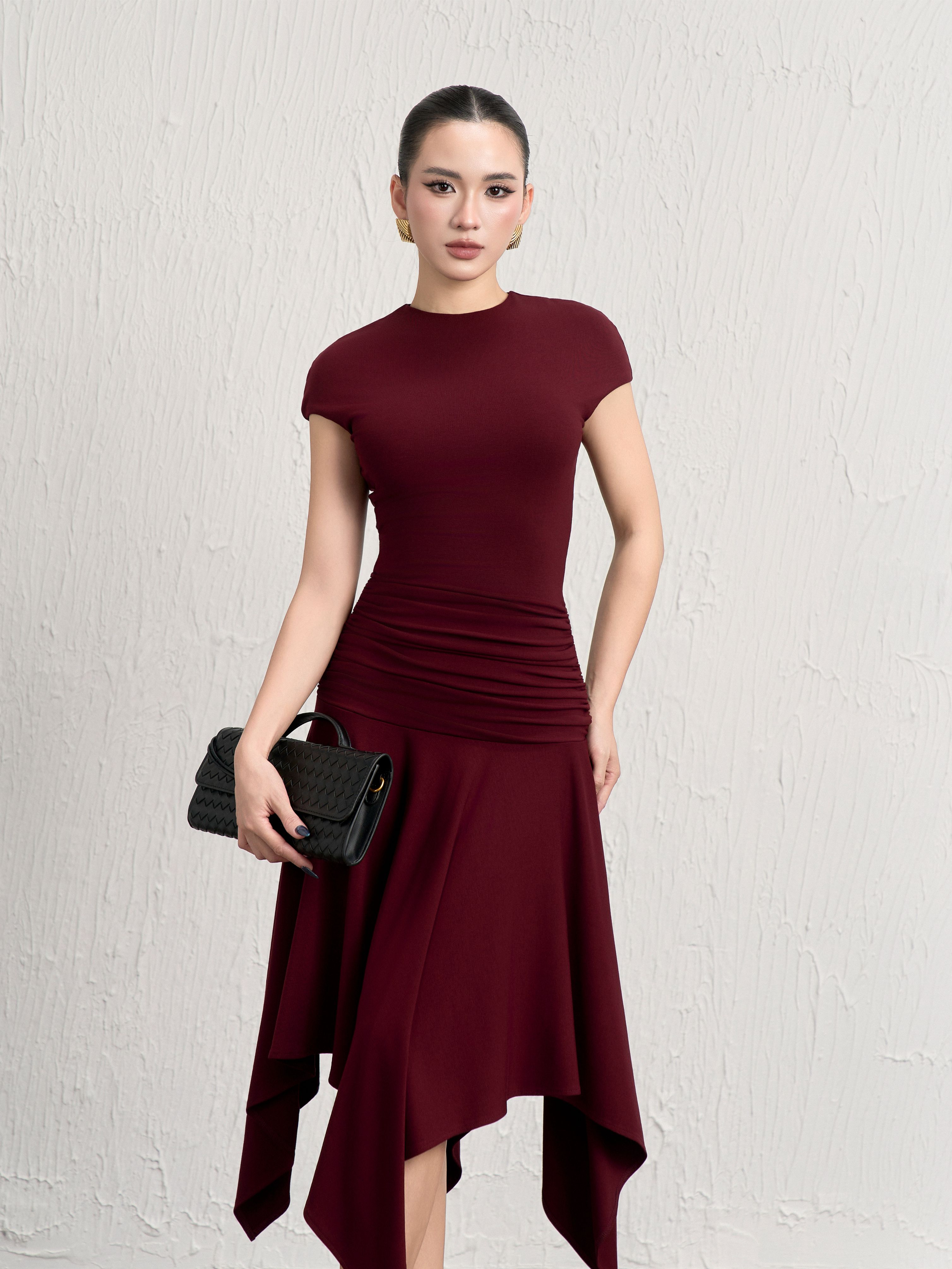 Váy Ngắn Tay Liền Cổ Leo - VNT28