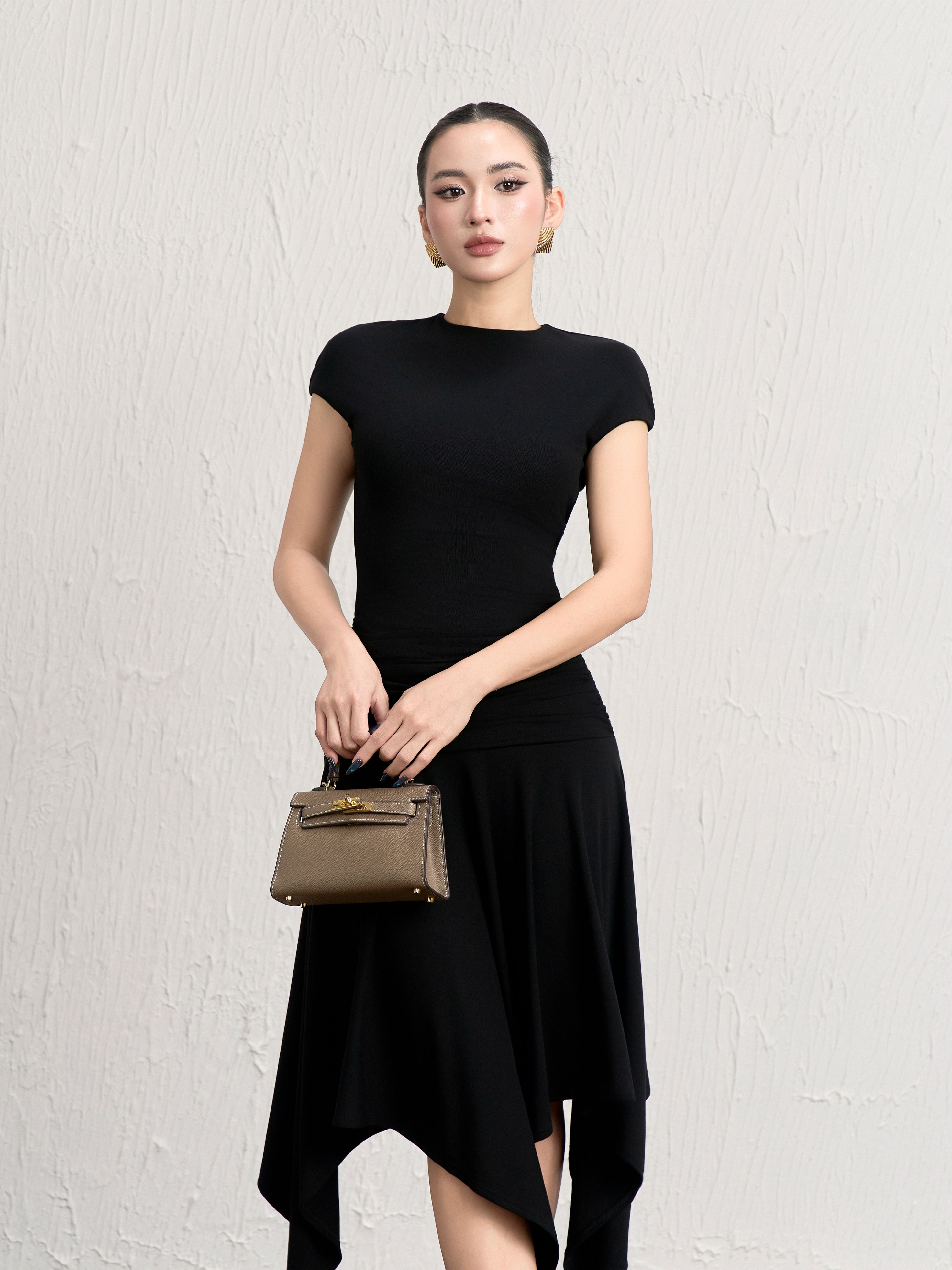 Váy Ngắn Tay Liền Cổ Leo - VNT28