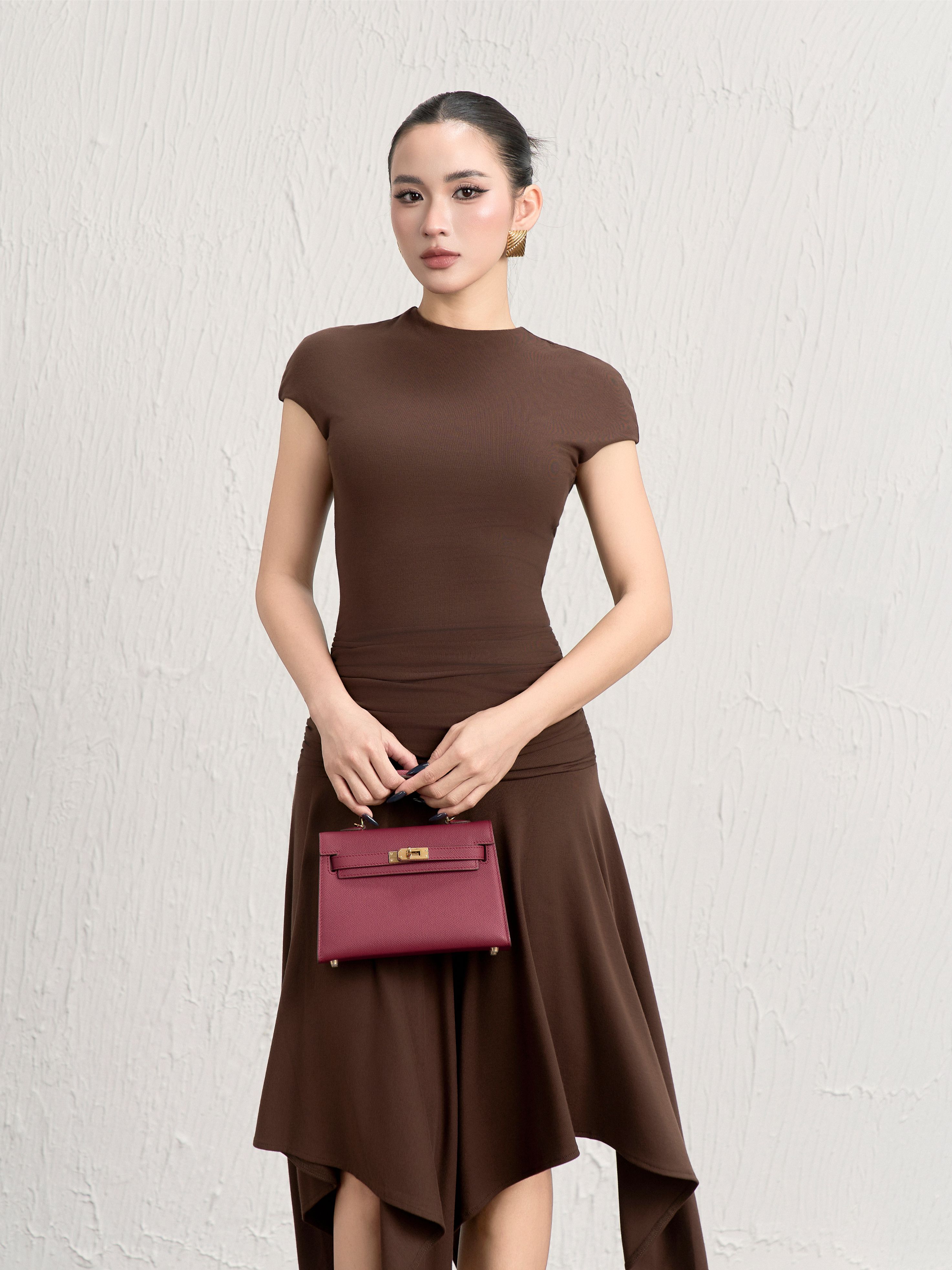 Váy Ngắn Tay Liền Cổ Leo - VNT28