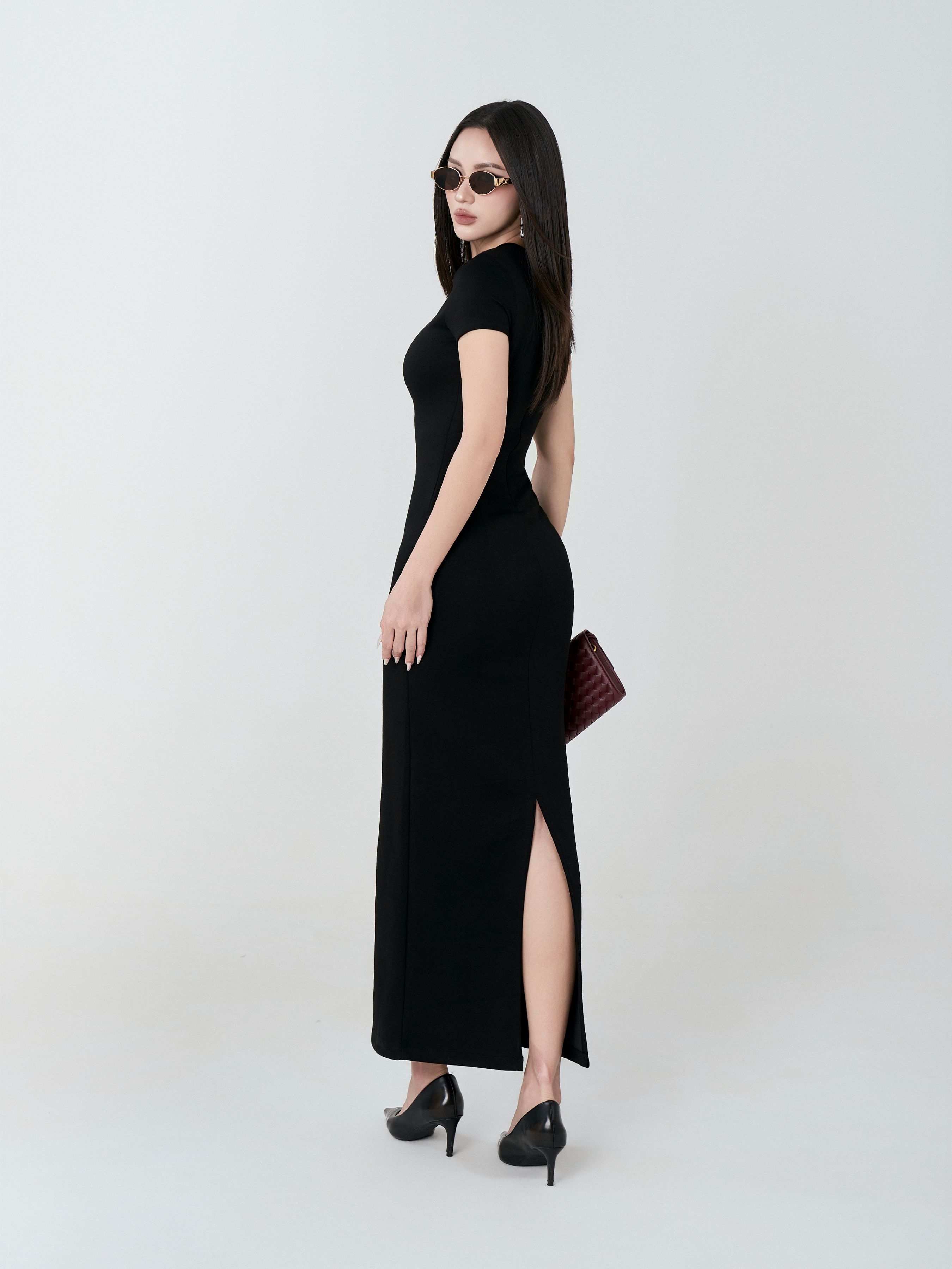 Váy Ngắn Tay Umi Cổ Viền - VNT32