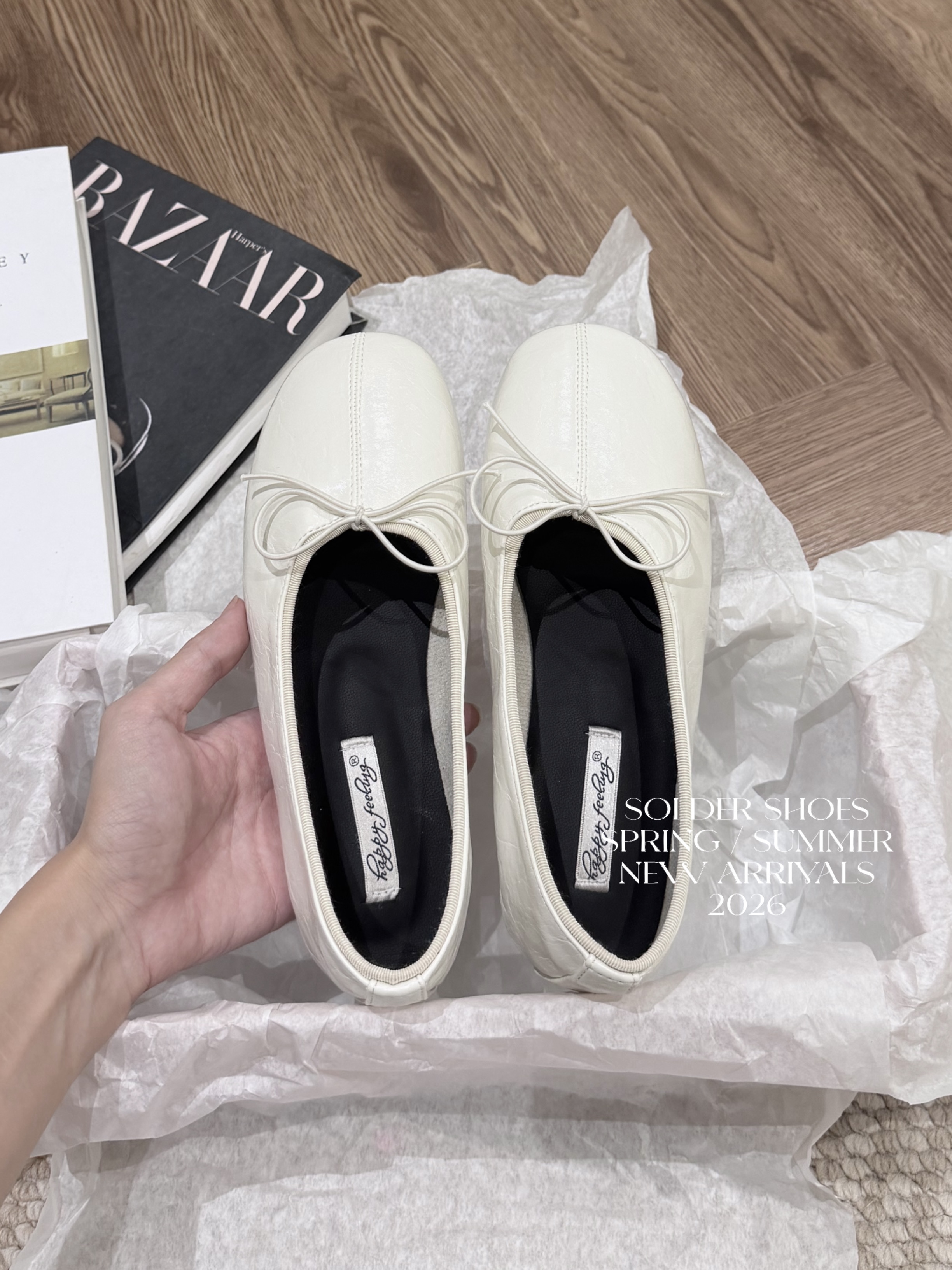 GIÀY BÚP BÊ HAPPY FEELING 320-1 / TRẮNG