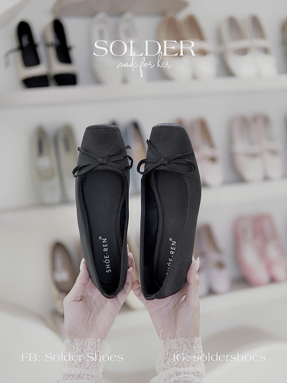 GIÀY BÚP BÊ SHOSE REN DH-1 / ĐEN