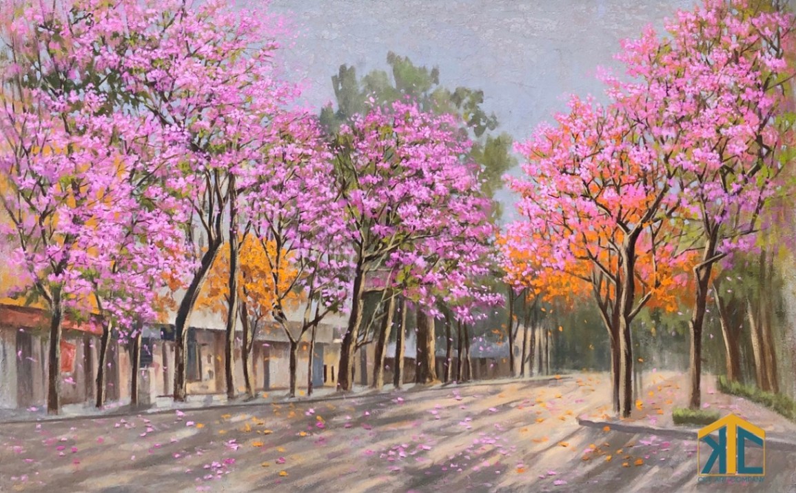 Hoa ban dưới phố