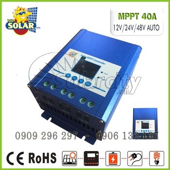 BỘ ĐIỀU KHIỂN SẠC NĂNG LƯỢNG MẶT TRỜI MPPT 40A-12V/24V/48V